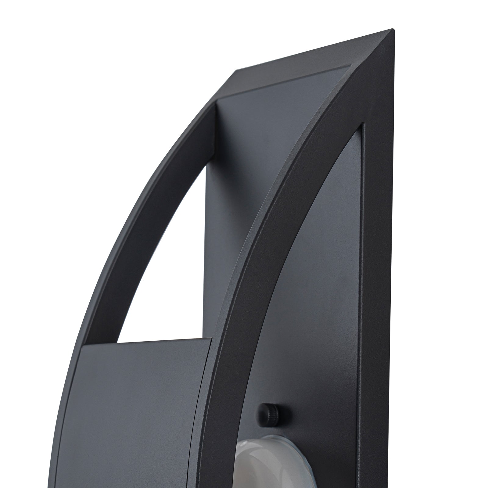 Glowlings 1-Light Modern 16"High Black IP54 Arched Integrated LED Outdoor Wall Sconce