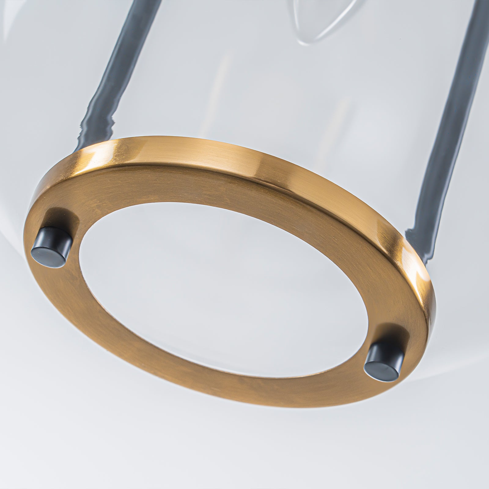 Glowlings 1-Light Modern 12"Wide Black Globe Clear Glass Pendant Light