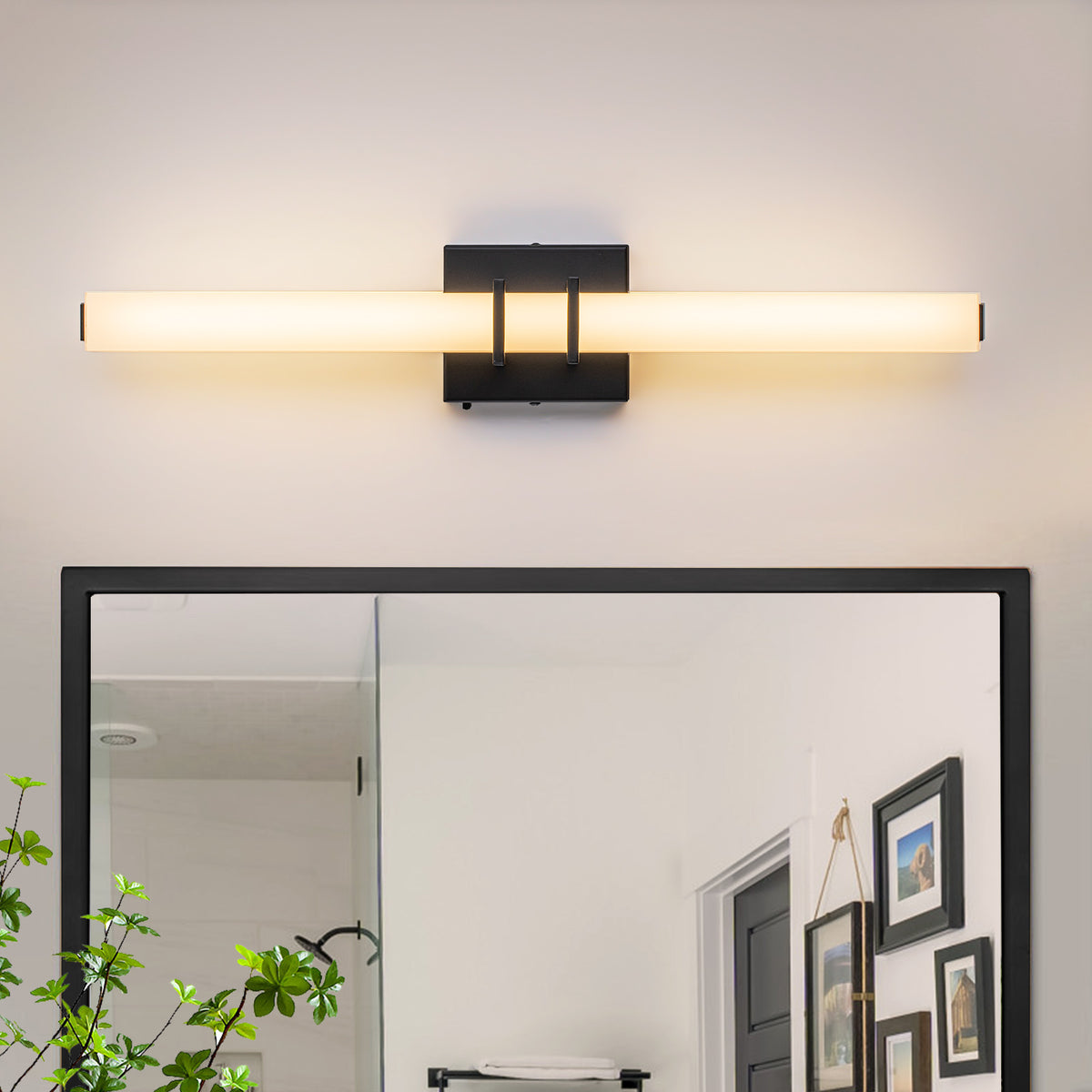 Glowlings 1-Light Modern 24"Wide 3000/4500/6000K Linear Wall Sconce Bathroom Vanity Light with 3CCT