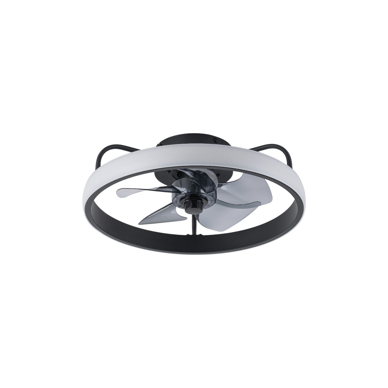 Glowlings 1-Light Modern Black Round LED Ceiling Fan with Light Remote Control