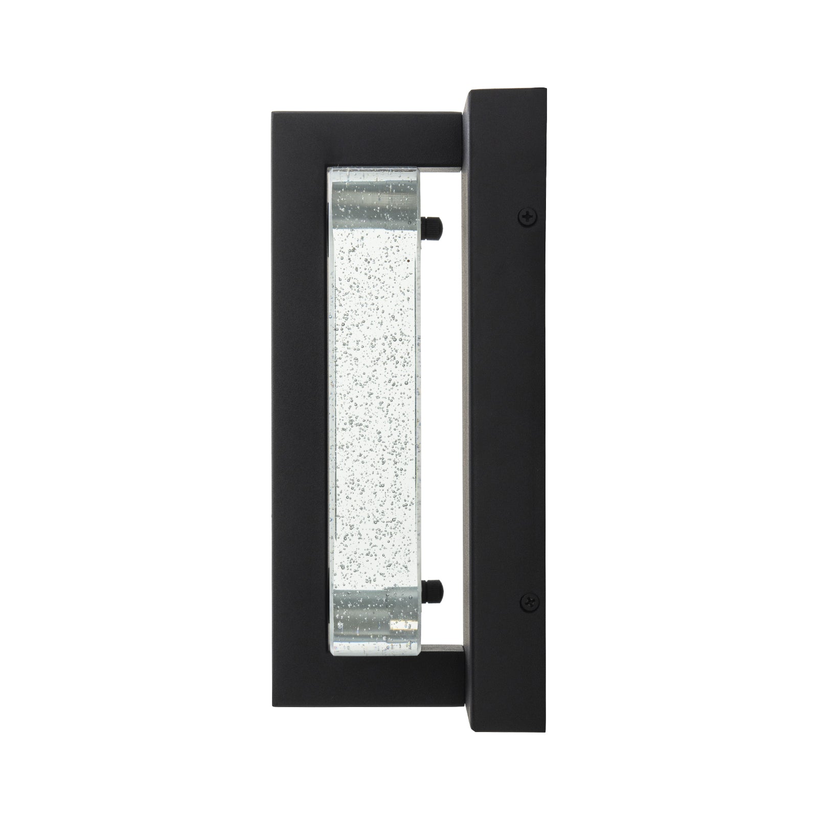 Glowlings 1-flammige, moderne, 27,9 cm hohe IP54-LED-Außenwandleuchte mit integriertem schwarzen Kristall