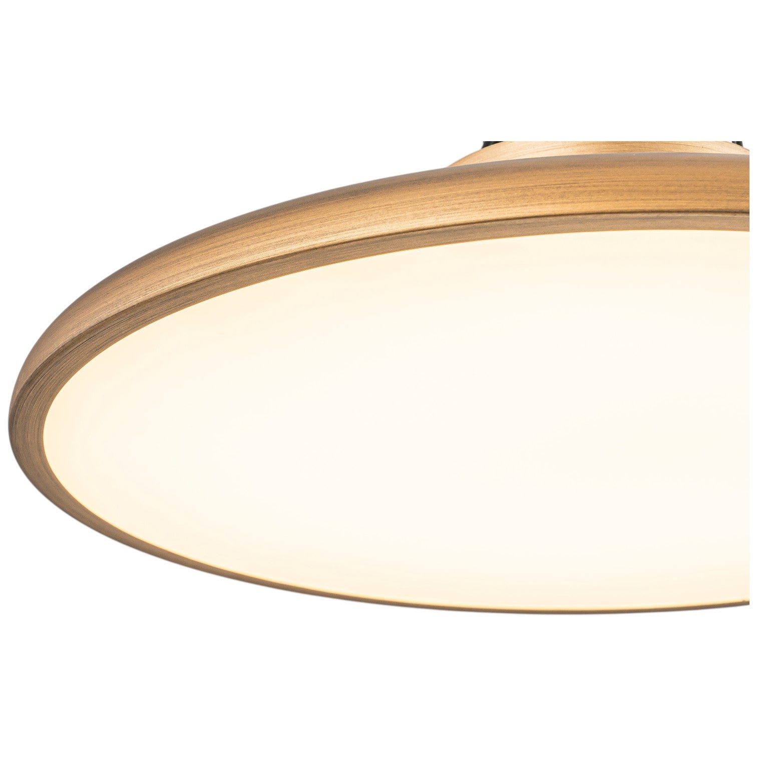 Glowlings 1-Light Modern 16"Wide Antique Brass Round UFO Flying Saucer Dome LED Flush Mount Ceiling Light