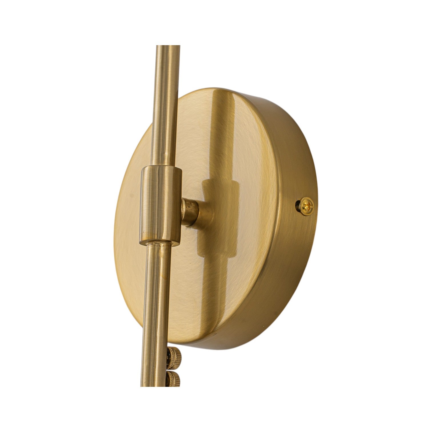 Glowlings 1-Light Modern Brushed Brass Cylinder Ribbed Fluted Glass Wall Sconce