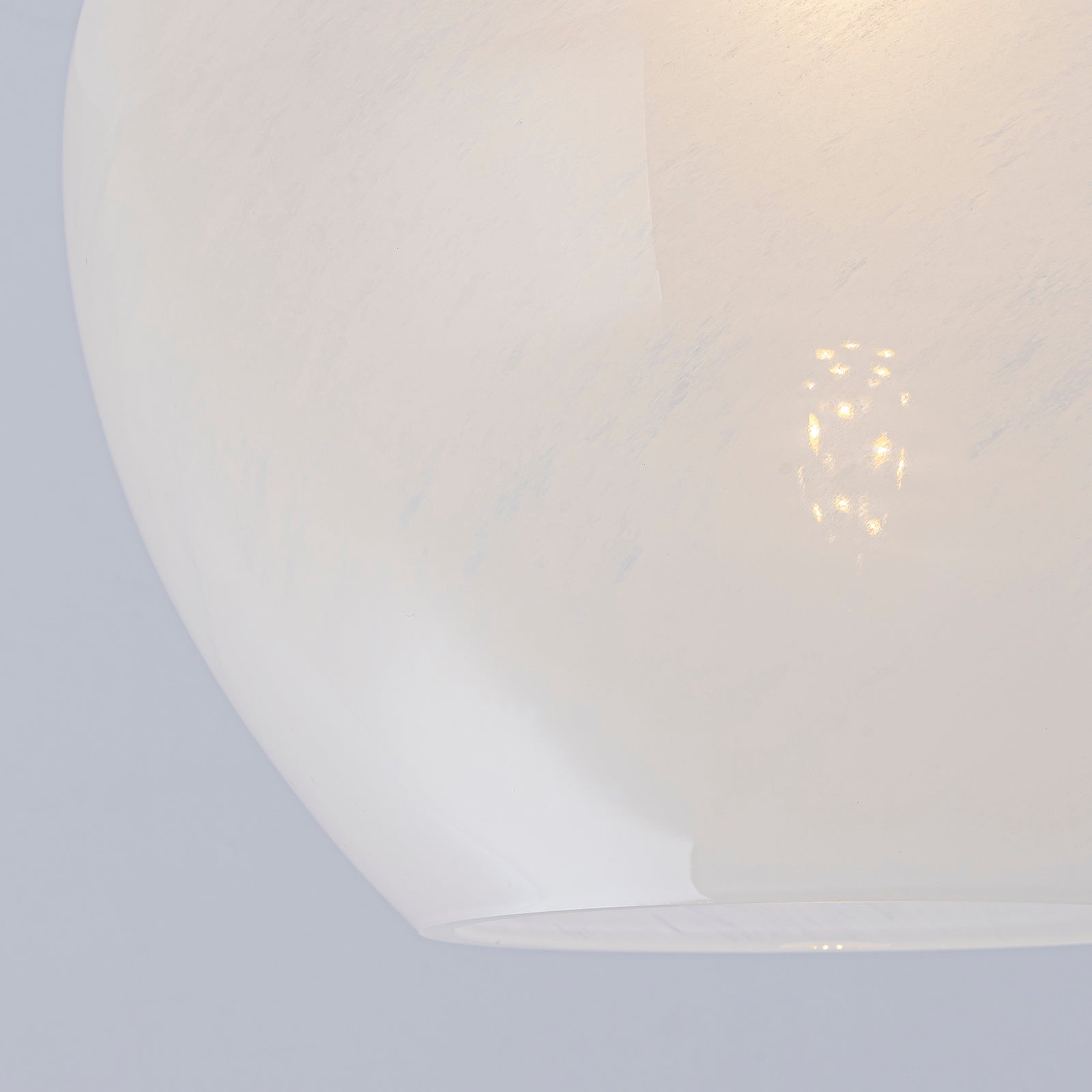 Glowlings 1-Light Modern Opal Glass Small Semi-Flush Mount Ceiling Light