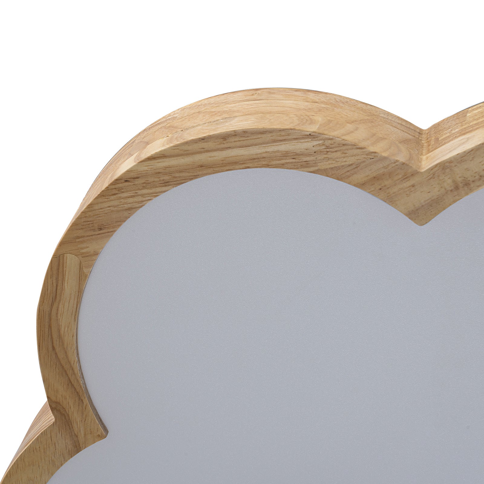 Glowlings 1-Light Modern 19"Wide Cloud-Shaped Organic Wood LED Flush Mount Ceiling Light