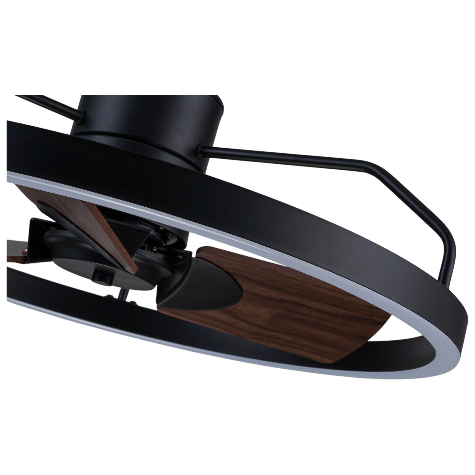 Glowlings 1-Light Modern 24"Wide Dimmable Ring LED Ceiling Fan with Light Remote Wood Blades