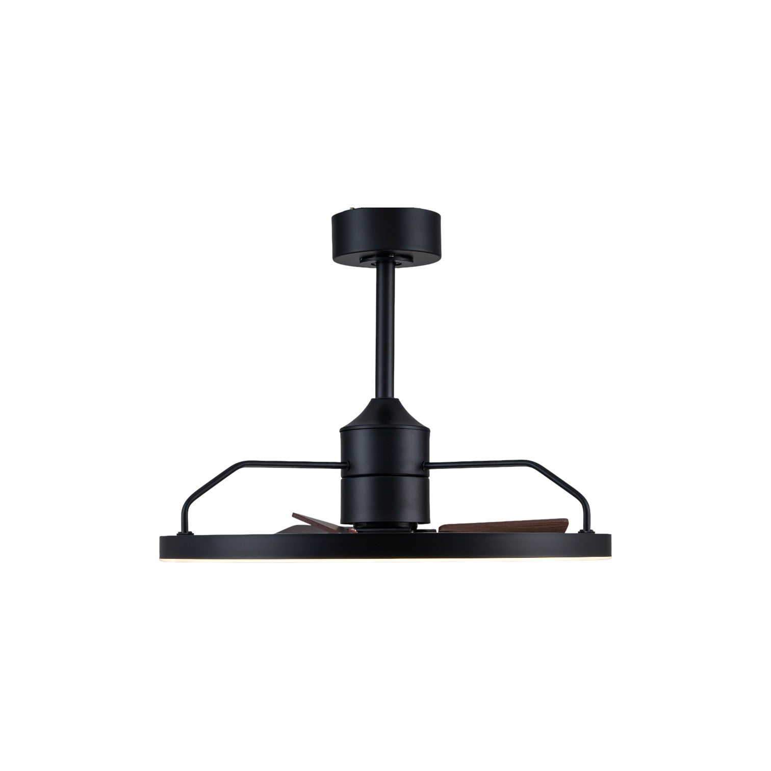 Glowlings 1-Light Modern 24"Wide Dimmable Ring LED Ceiling Fan with Light Remote Wood Blades