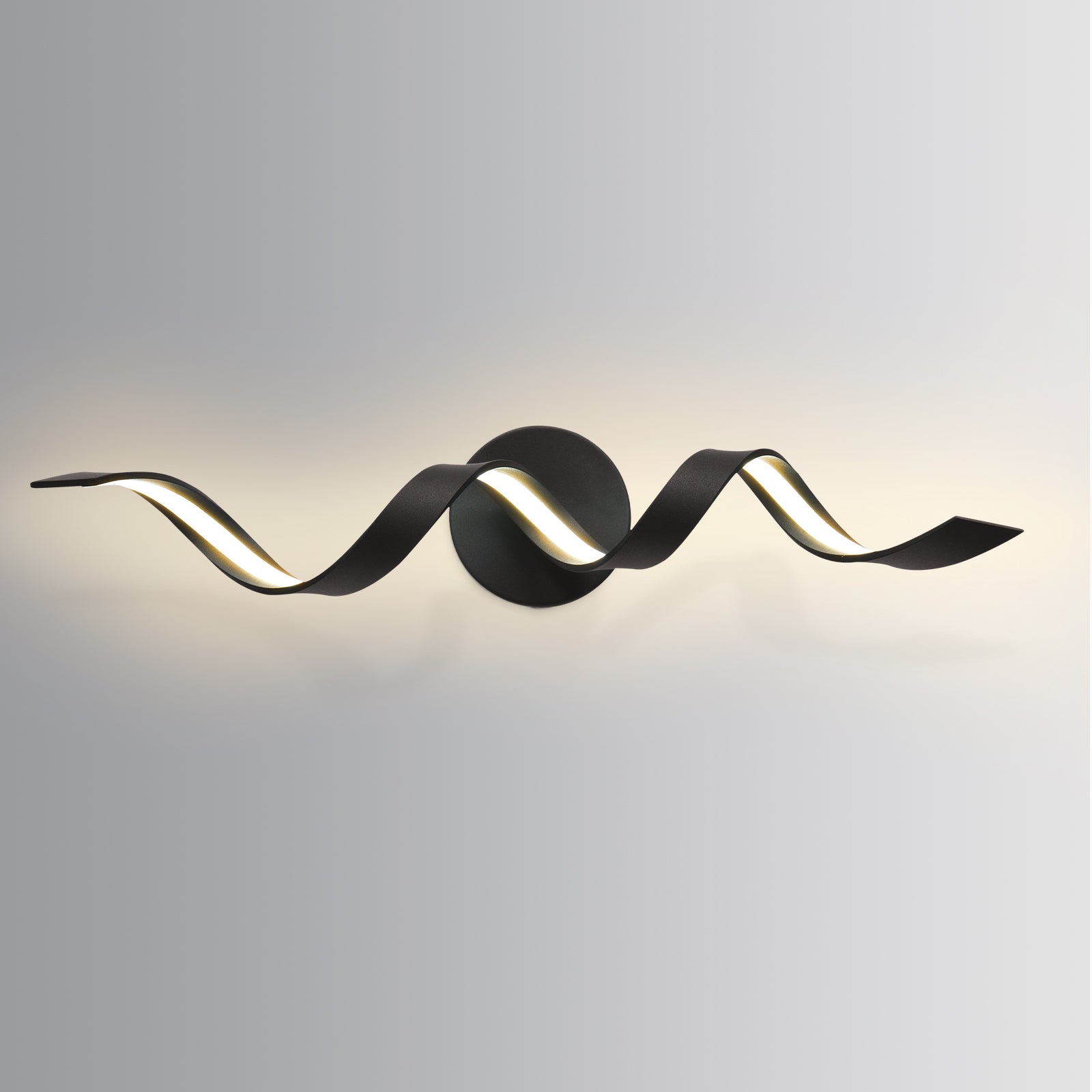 Glowlings 1-Light Modern Dimmable Spiral Design LED Vanity Light for Bathroom Living Room