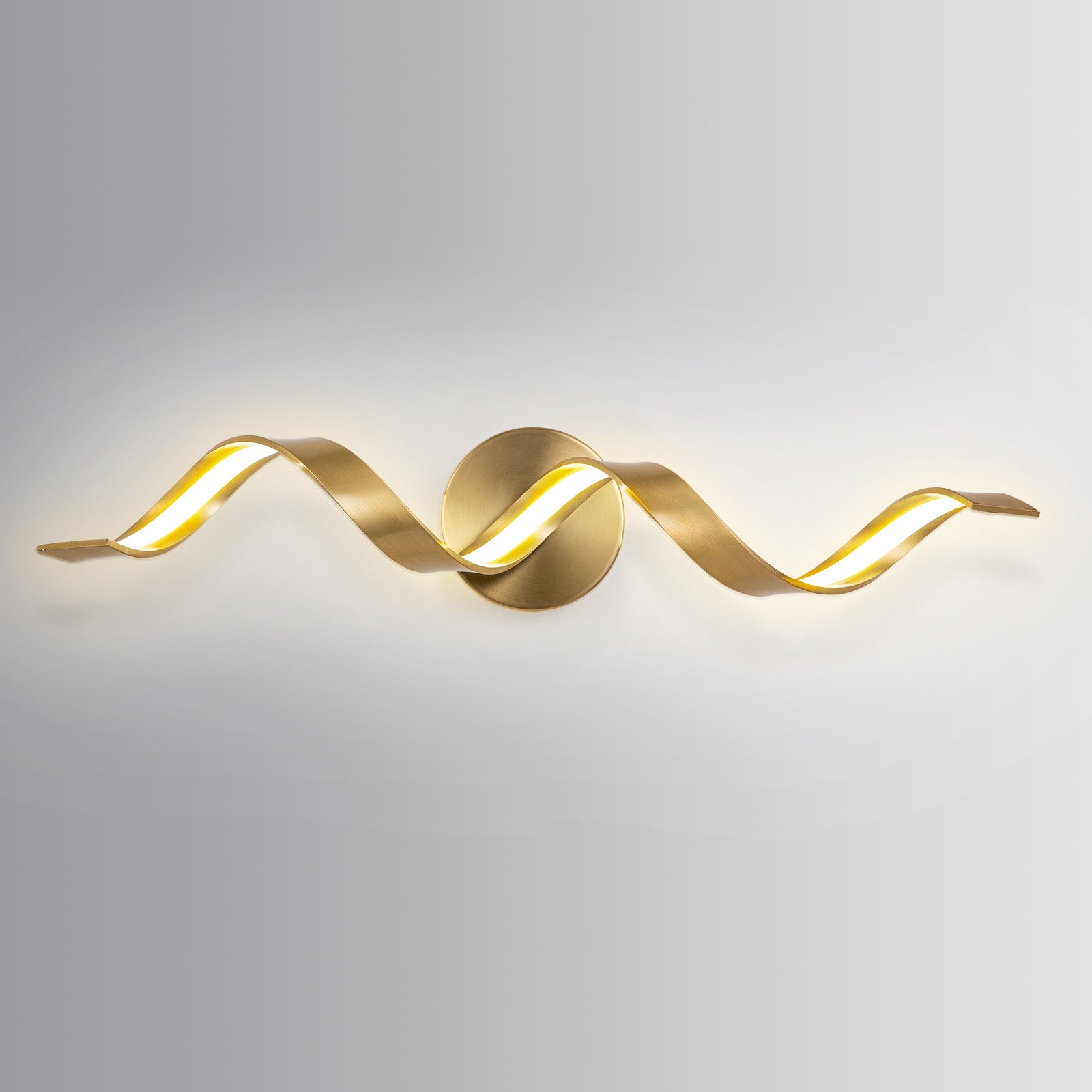 Glowlings 1-Light Modern Dimmable Spiral Design LED Vanity Light for Bathroom Living Room