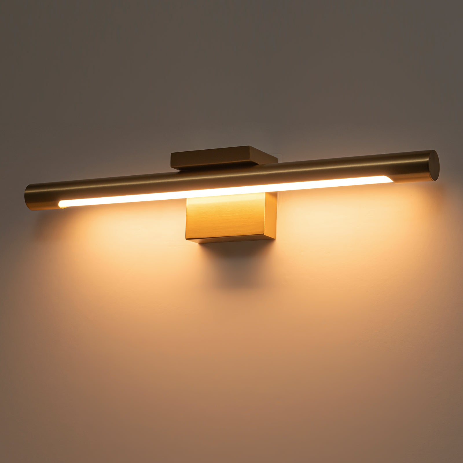 Glowlings 1-Light Modern 24"Wide Gold Copper LED Wall Sconce Picture Light