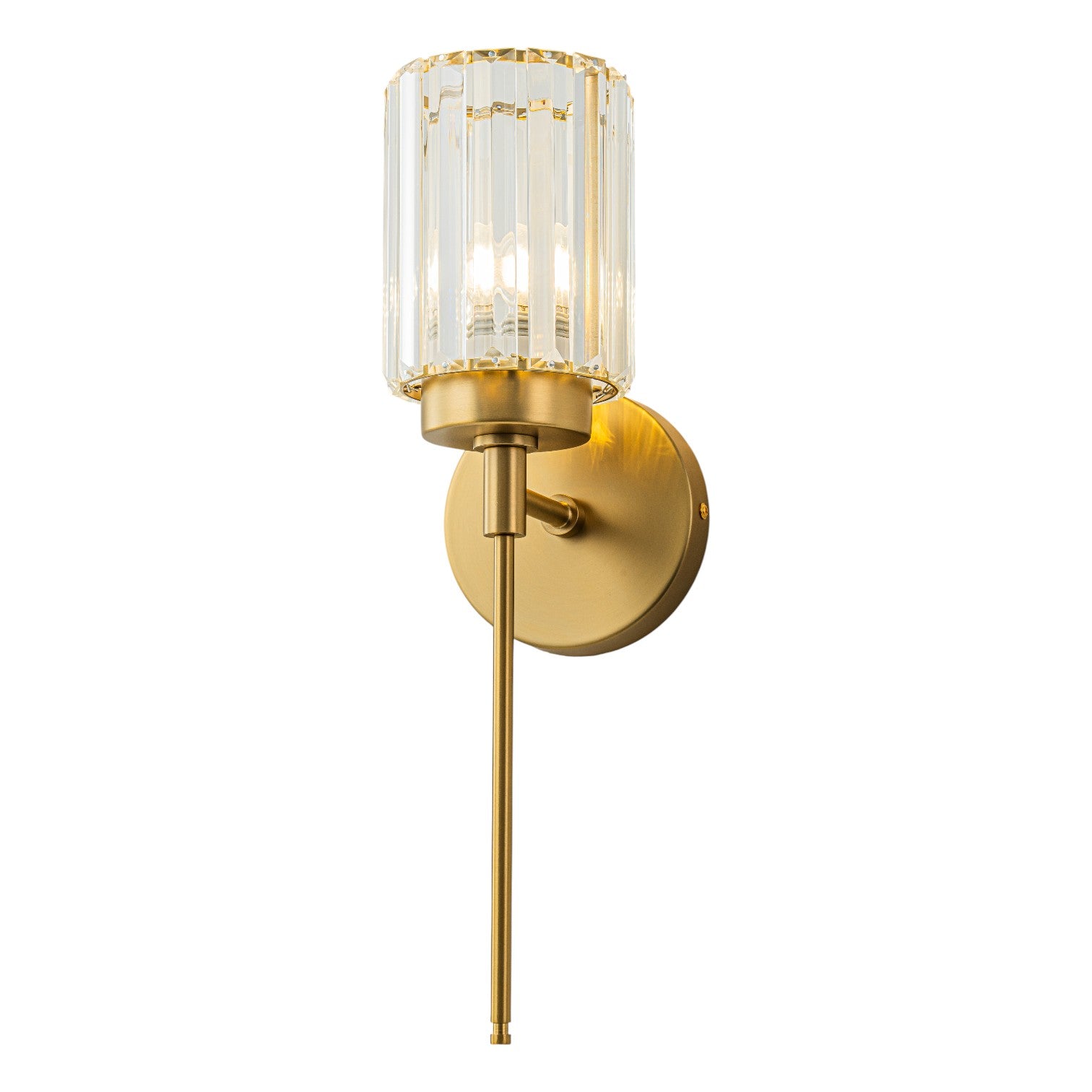 Glowlings 1/2/3/4/5-Light Modern Black/Gold Dimmable Round Crystal Bathroom Vanity Light