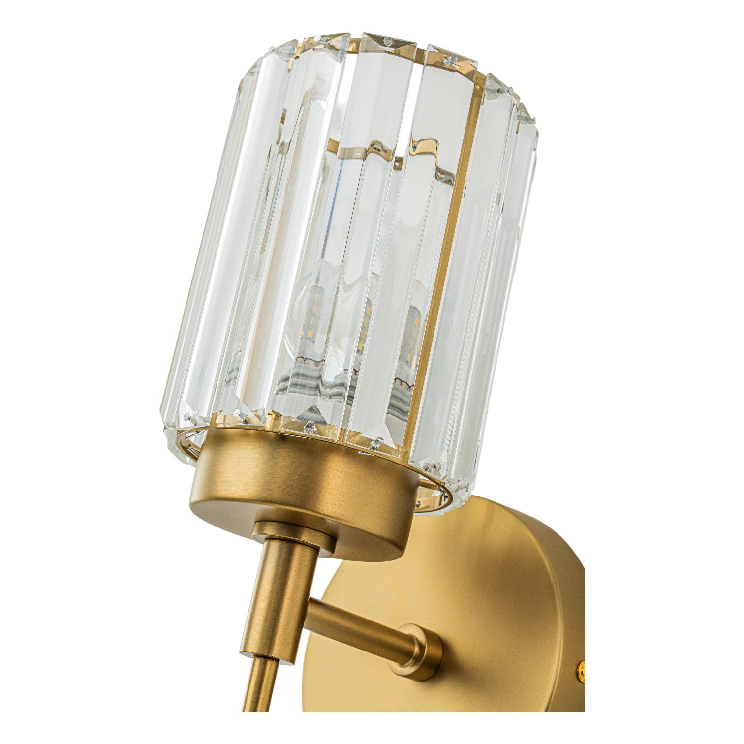 Glowlings 1/2/3/4/5-Light Modern Black/Gold Dimmable Round Crystal Bathroom Vanity Light