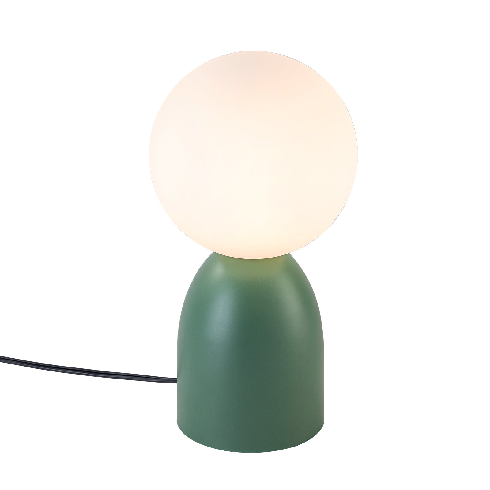 Glowlings 1-Light Modern Green Opal Glass Small Side Table Lamp