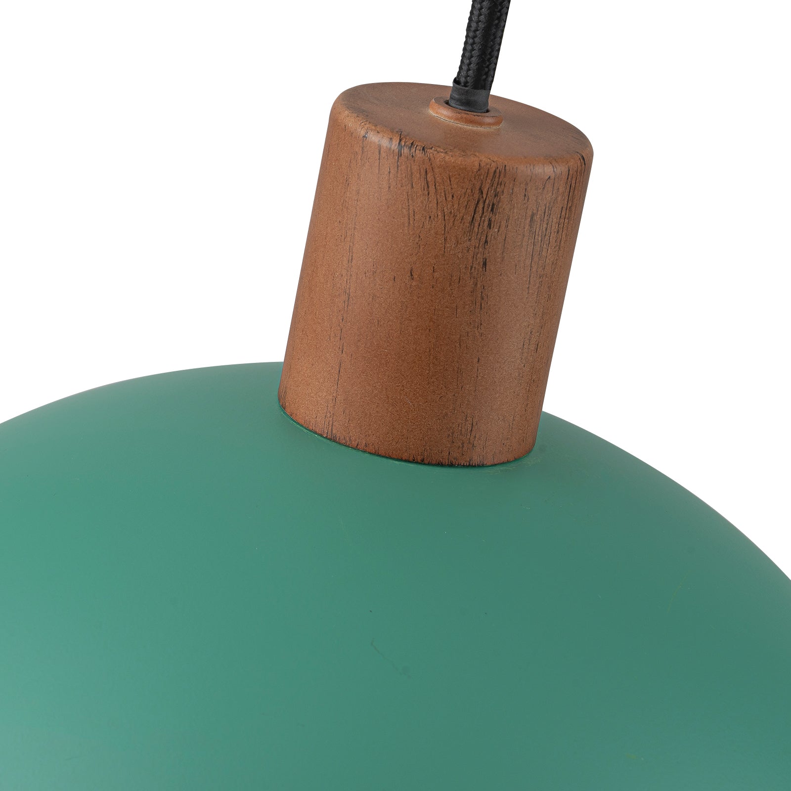 Glowlings 1-Light Modern 11"Wide Green/Black Small Dome Pendant Light