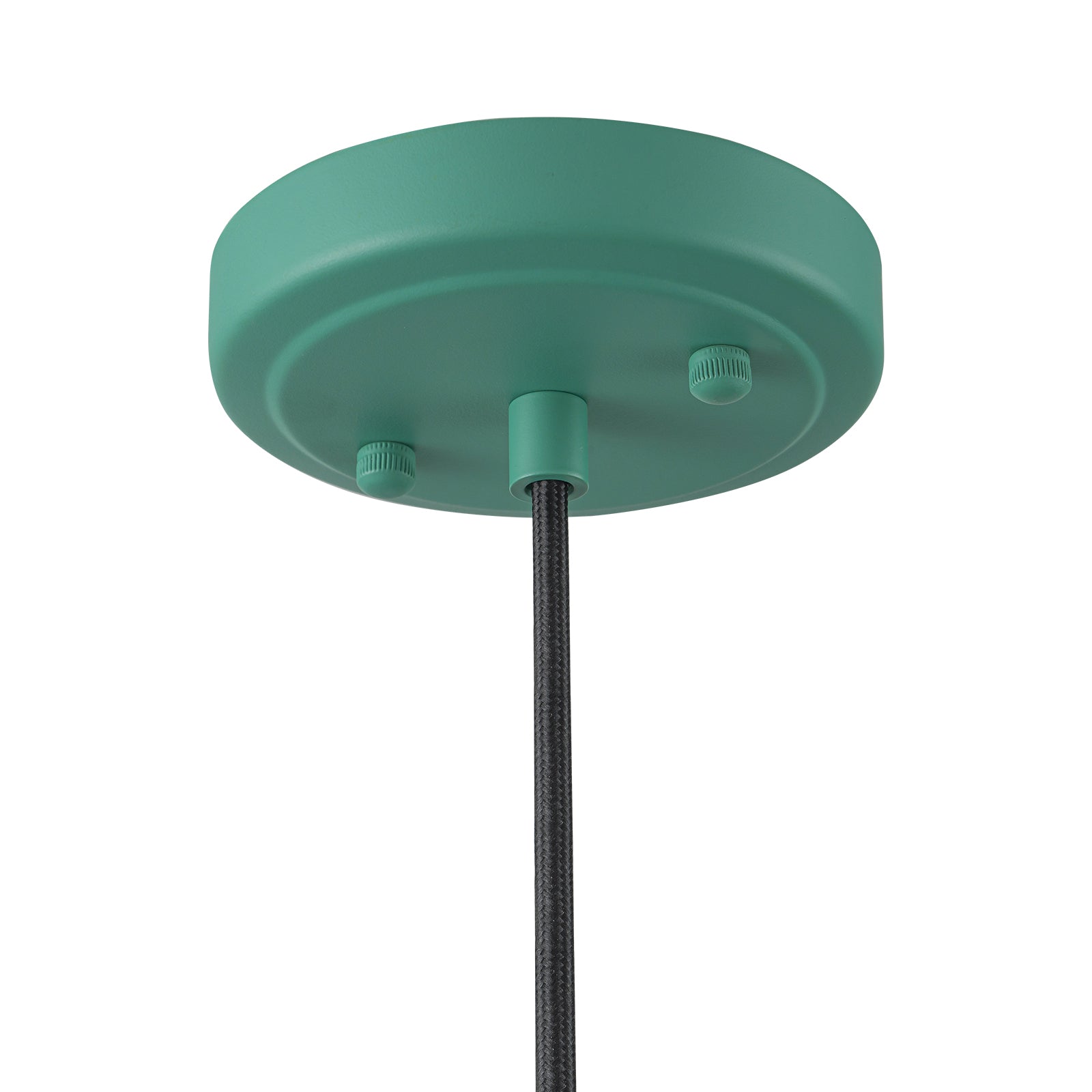 Glowlings 1-Light Modern 11"Wide Green/Black Small Dome Pendant Light