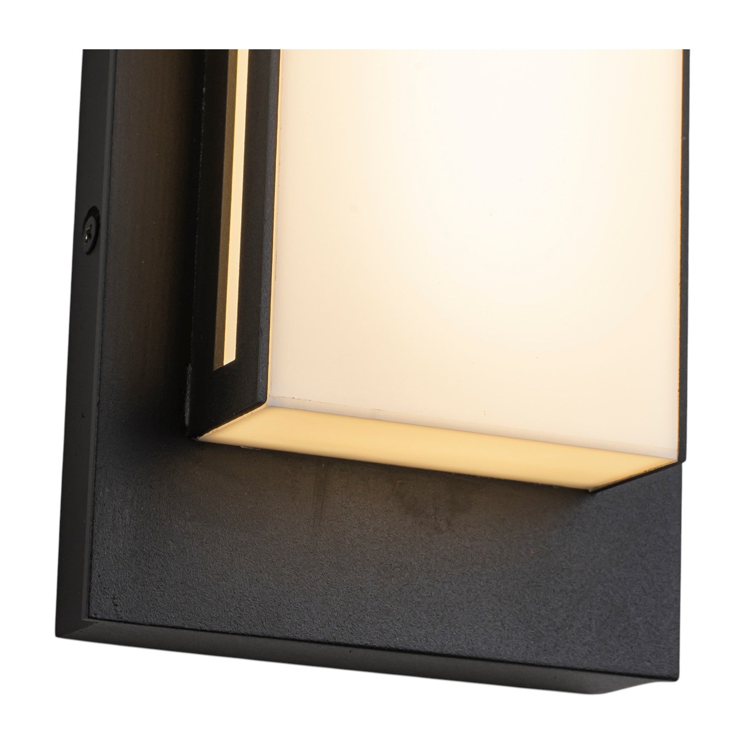 Glowlings 1-Light Modern IP44 Matte Black Linear Warm White 3000K LED Outdoor Wall Sconce