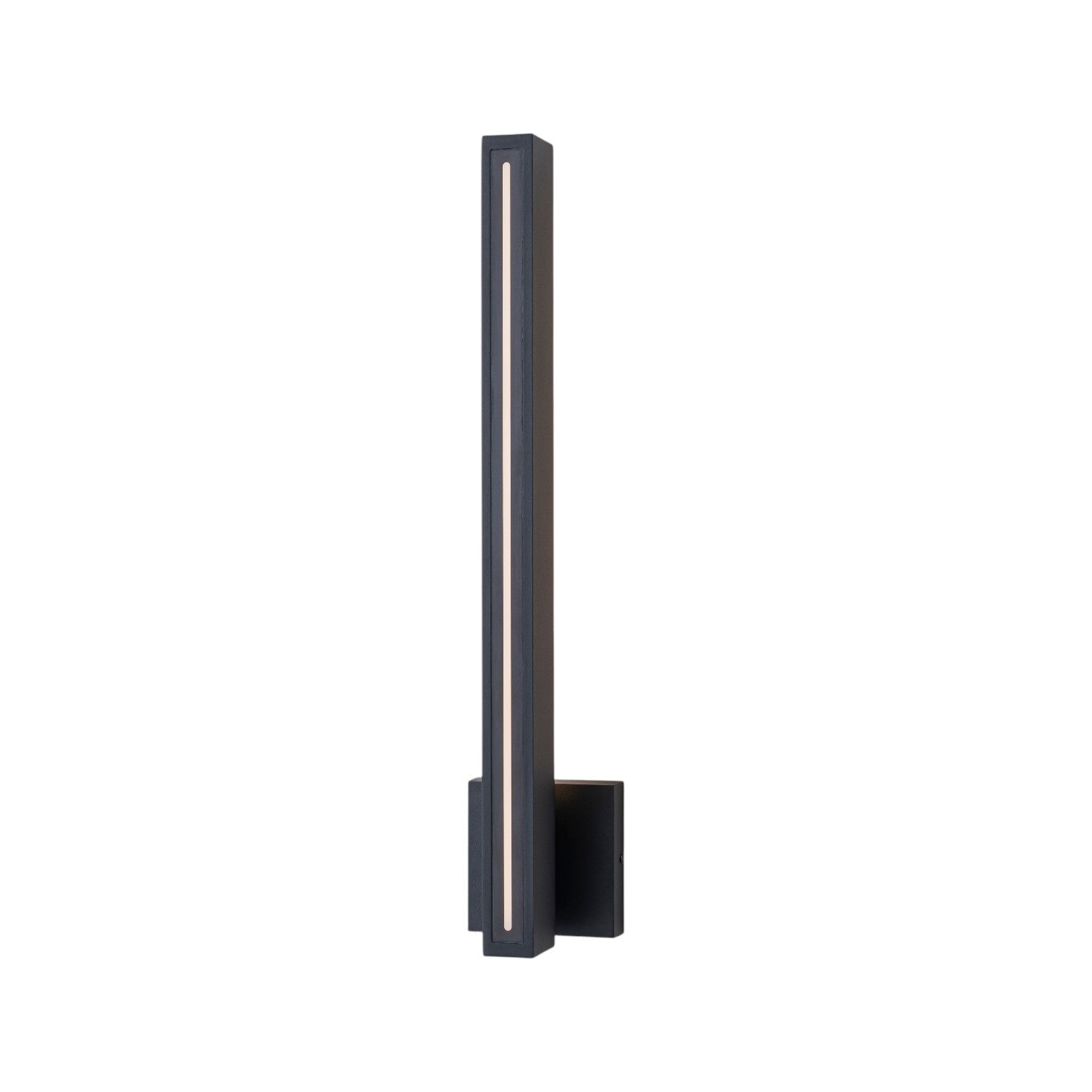Glowlings 1-Light Modern 24"High Linear Black LED Outdoor Wall Sconce, IP54 Waterproof Exterior Lights for House