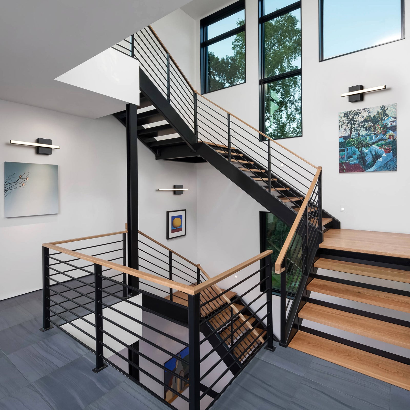 Glowlings Modern 1-Light Linear Dimmable 3000K Matte Black LED Wall Sconce
