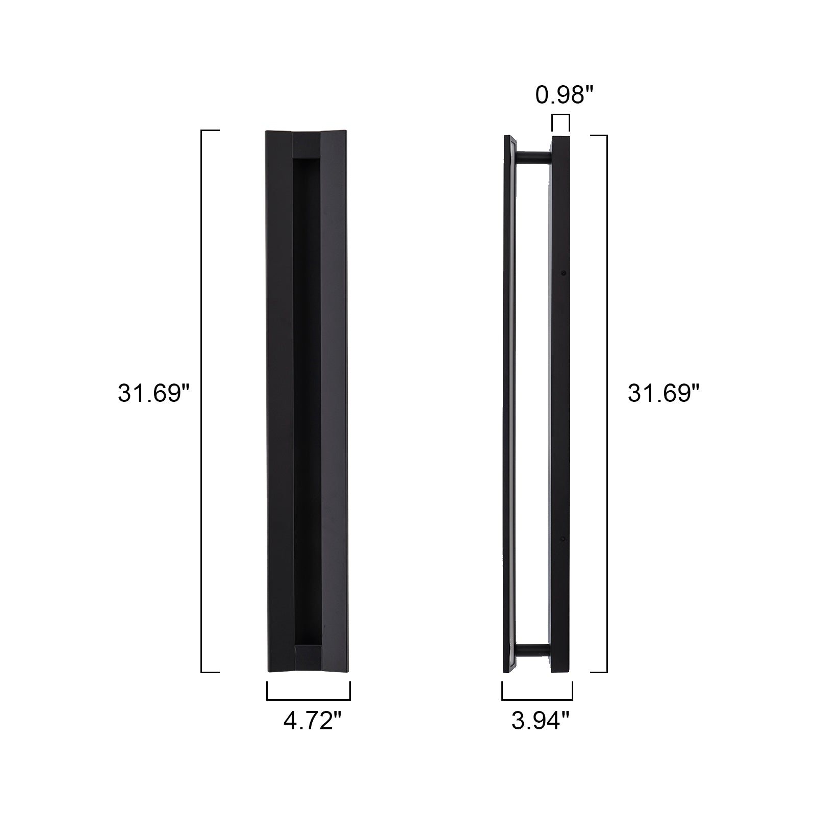 Glowlings 1-Light Modern 32"High Large Linear IP54 Outdoor LED Vertical Wall Sconce
