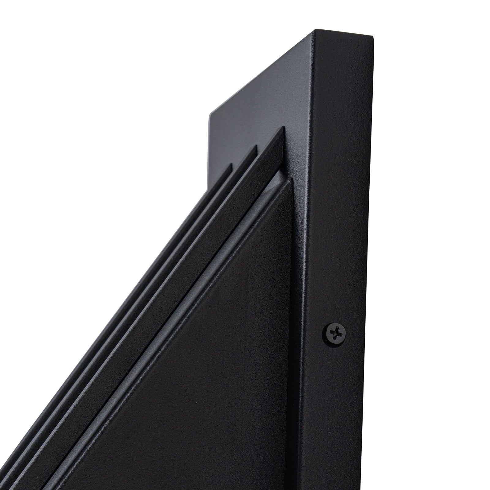 Glowlings 1-Light Modern 18"High Matte Black IP54 Rectangle LED Outdoor Wall Sconce