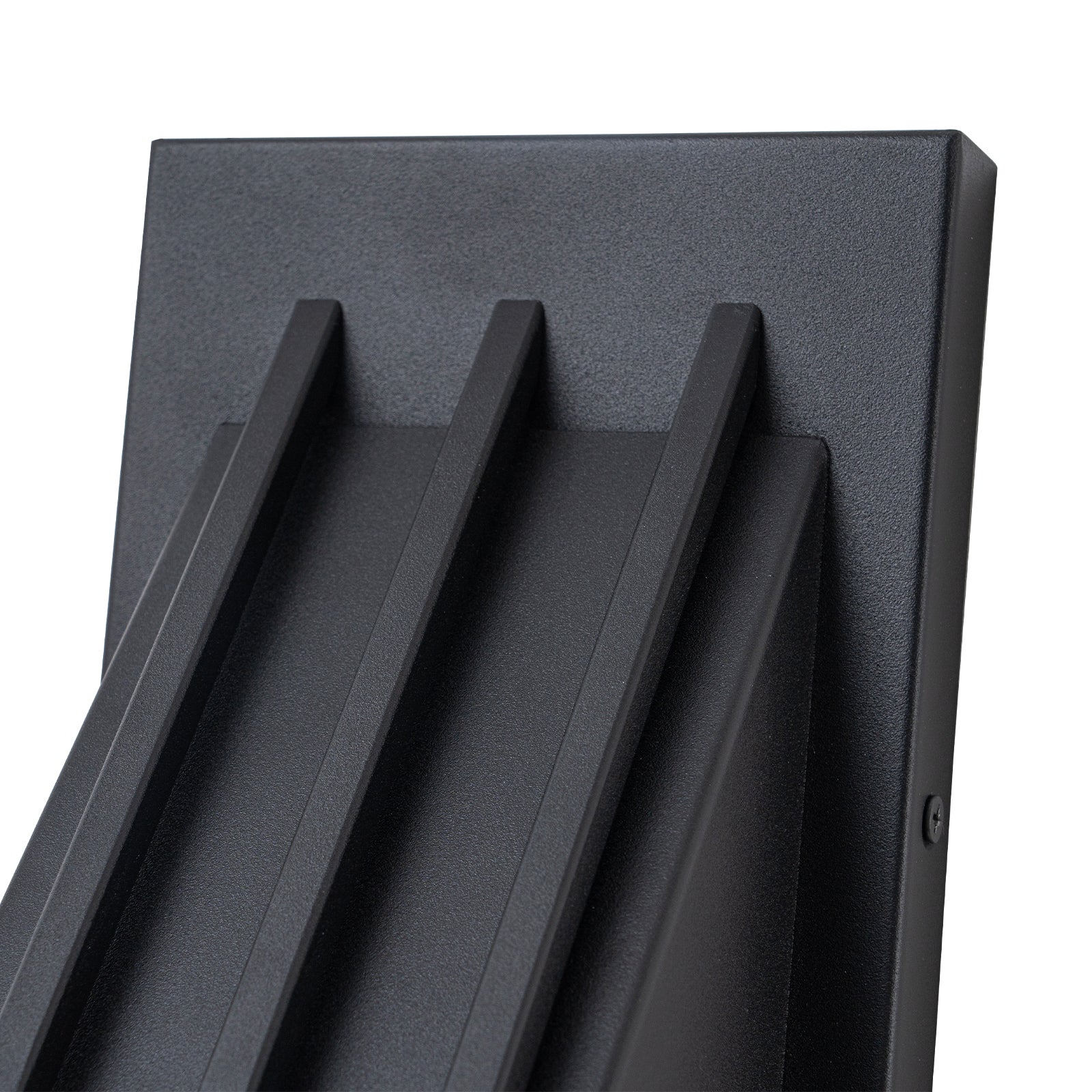 Glowlings 1-Light Modern 18"High Matte Black IP54 Rectangle LED Outdoor Wall Sconce