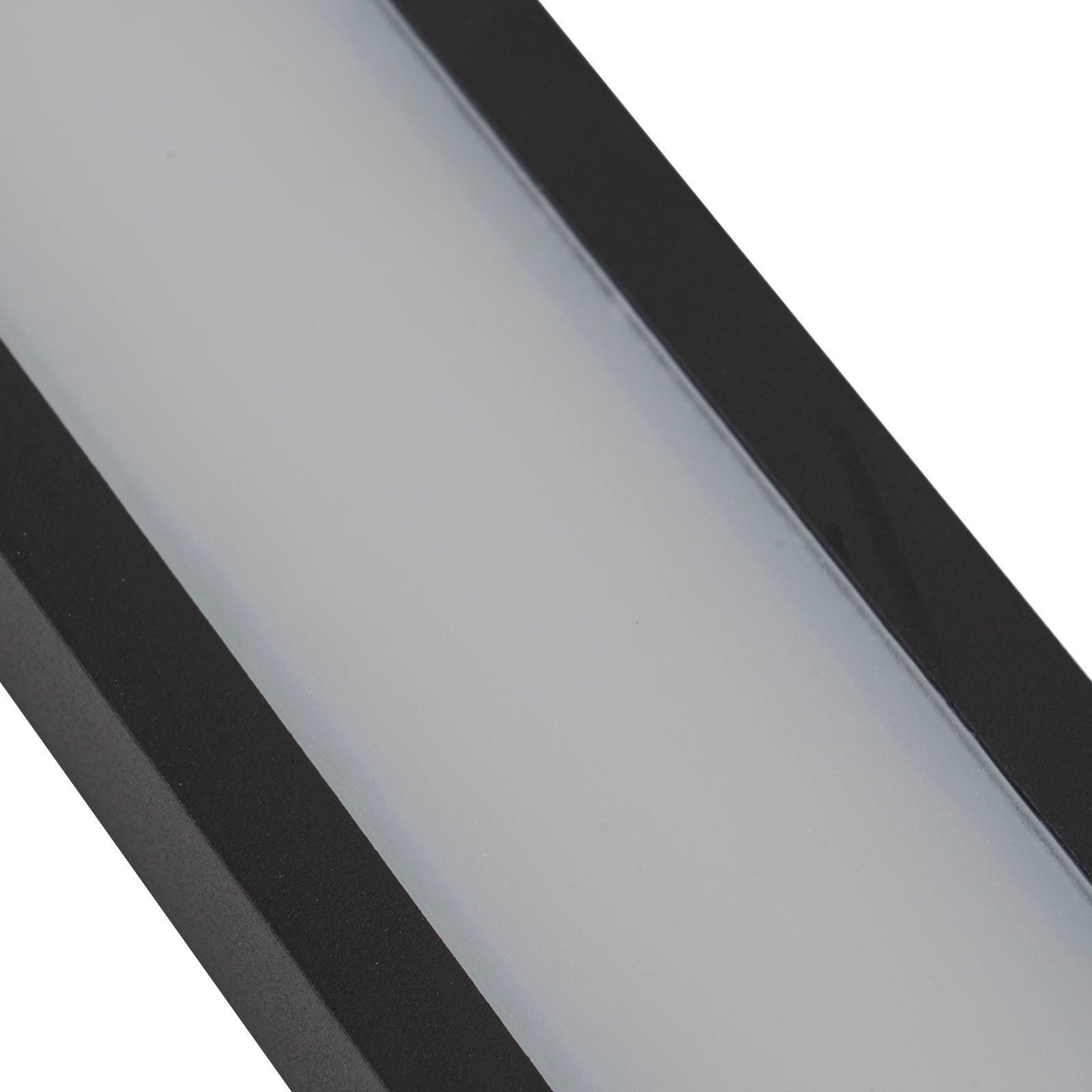 Glowlings 1-flammige, moderne, rechteckige, mattschwarze LED-Wandleuchte für den Außenbereich