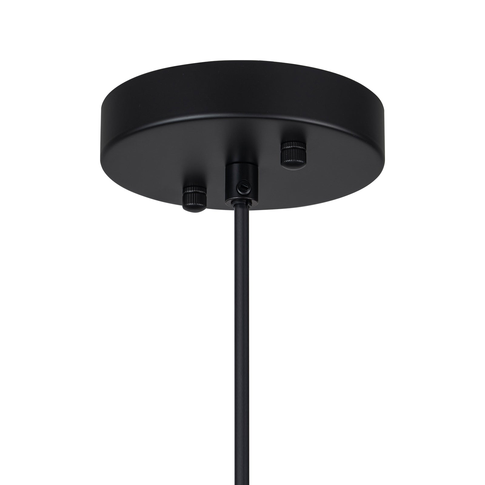Glowlings 1-Light Modern 18"Wide Matte Black Wood Dome Pendant Light Island Light