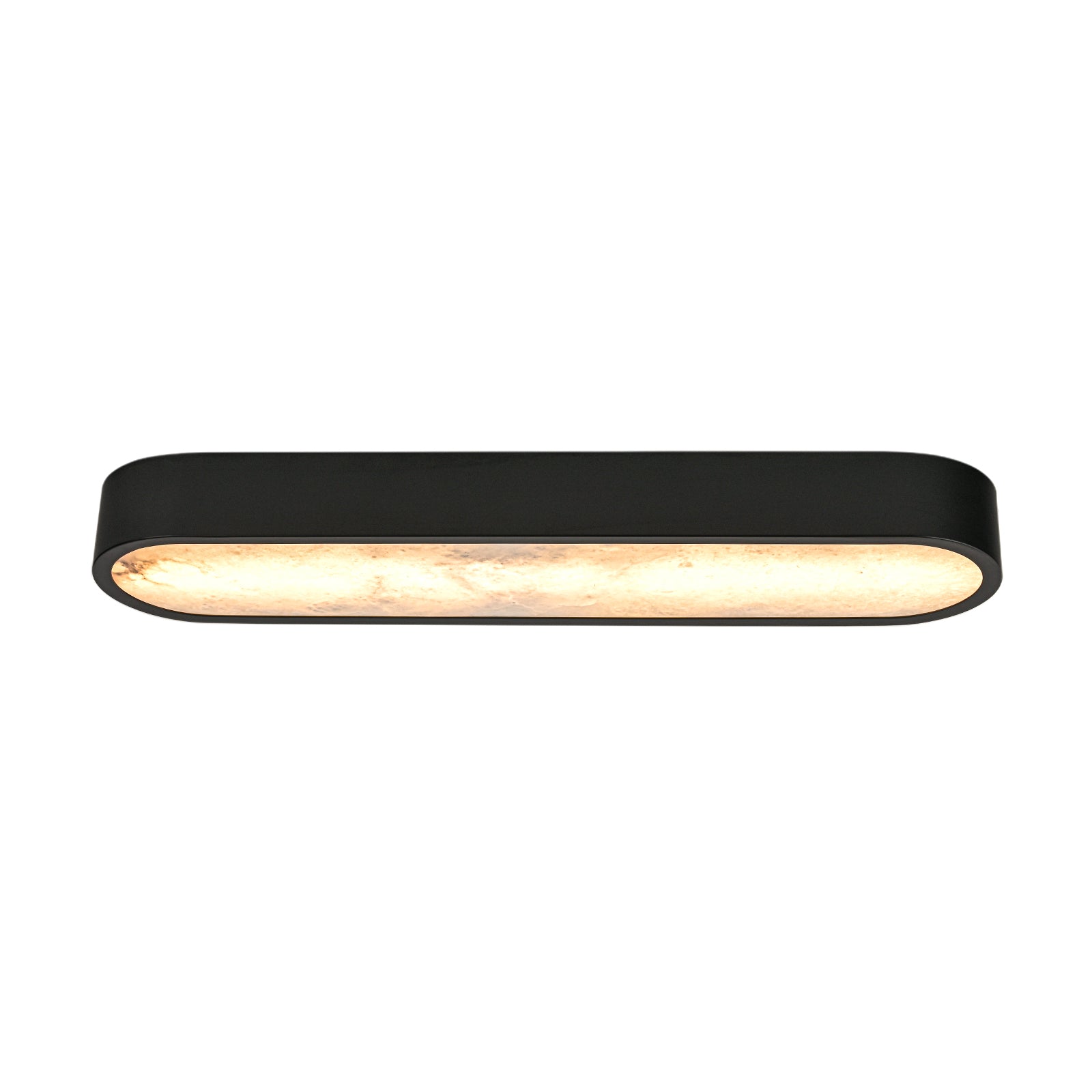 Glowlings 1-flammige, moderne 24" breite LED-Deckenleuchte aus Alabaster-Marmor