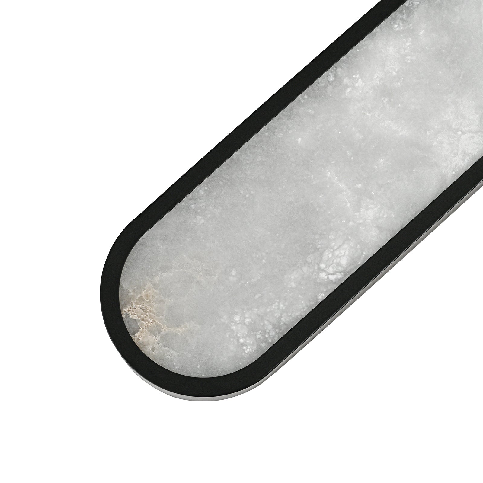 Glowlings 1-flammige, moderne 24" breite LED-Deckenleuchte aus Alabaster-Marmor
