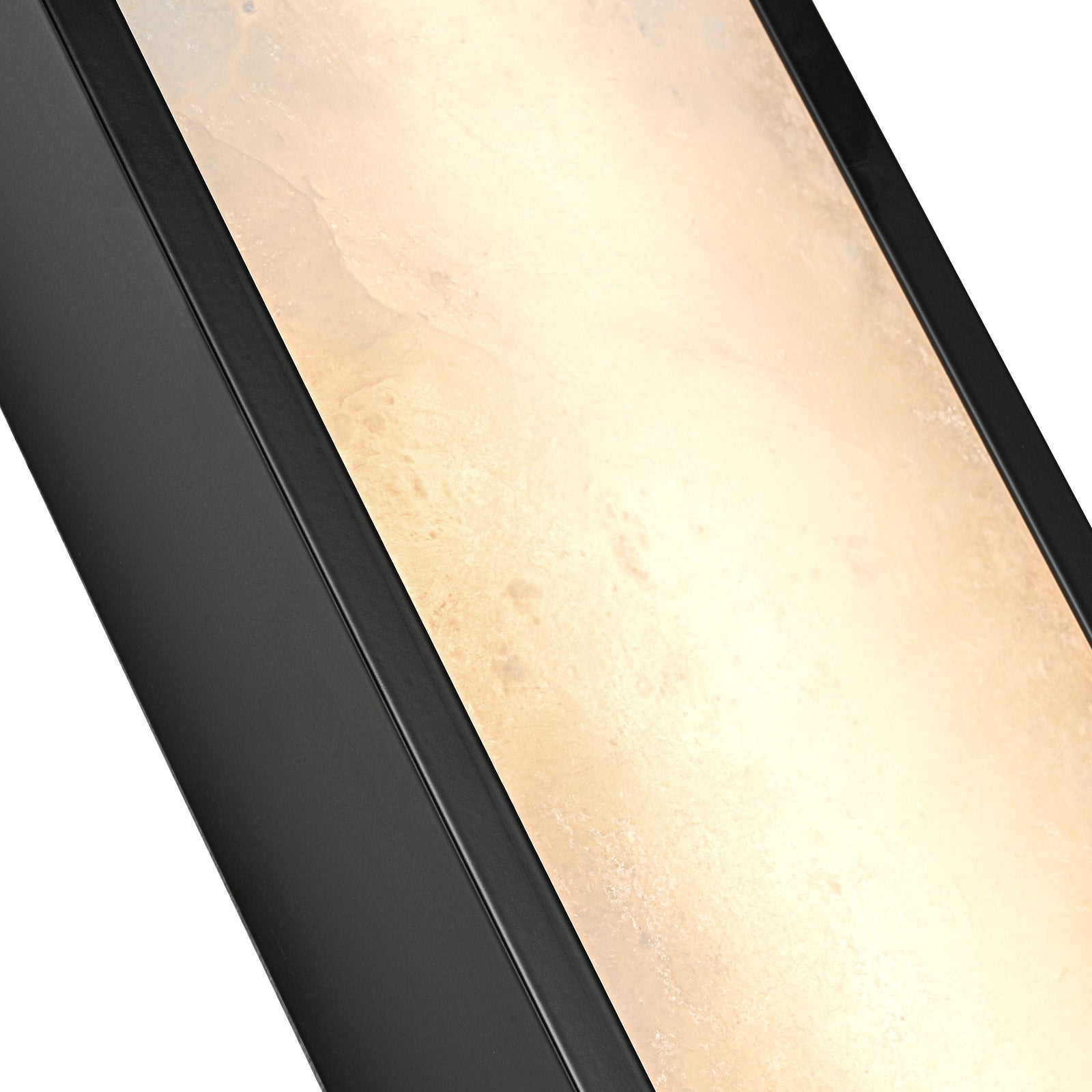 Glowlings 1-flammige, moderne 24" breite LED-Deckenleuchte aus Alabaster-Marmor