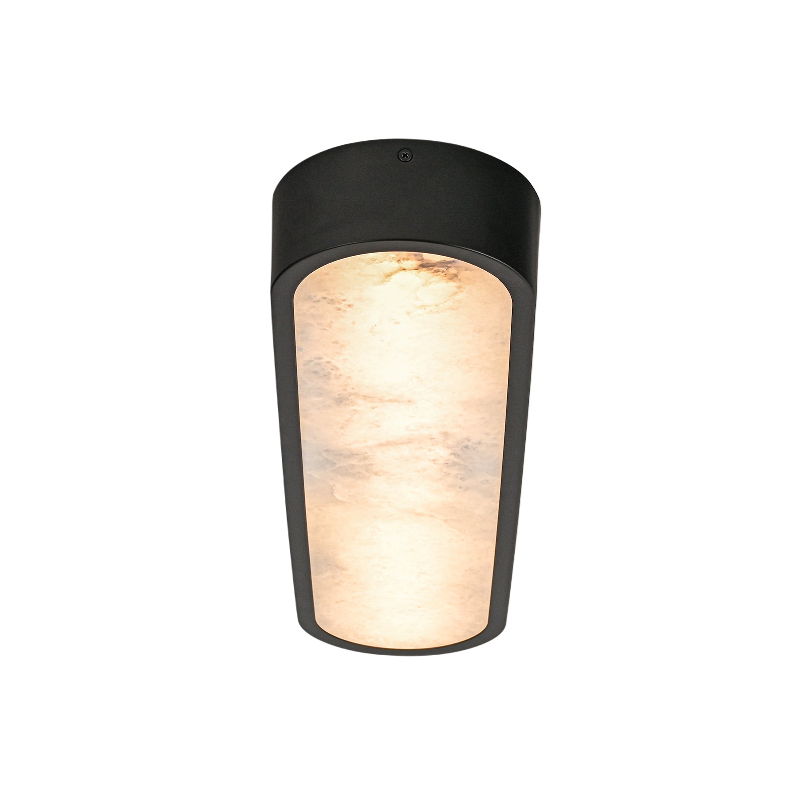 Glowlings 1-flammige, moderne 24" breite LED-Deckenleuchte aus Alabaster-Marmor