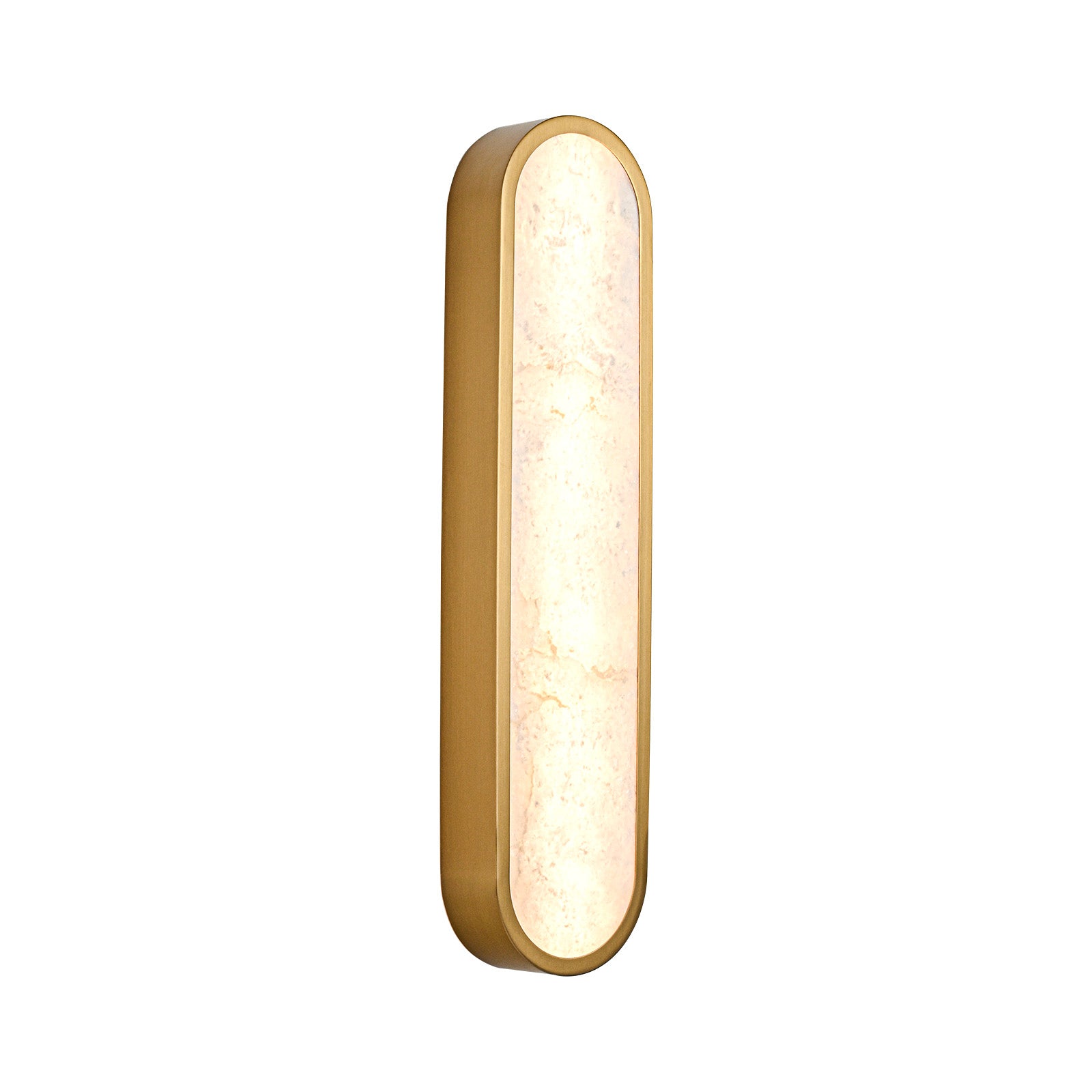 Glowlings 1-flammige, moderne 24" breite LED-Deckenleuchte aus Alabaster-Marmor