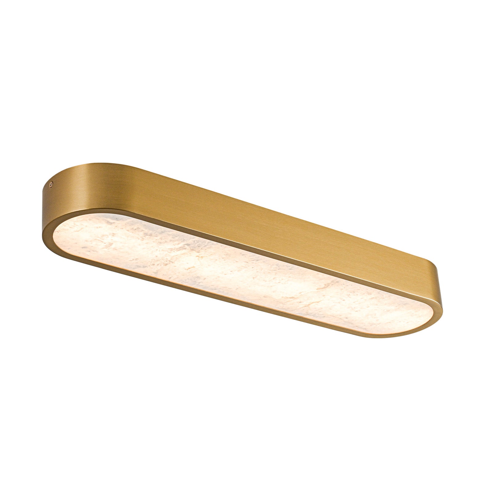 Glowlings 1-flammige, moderne 24" breite LED-Deckenleuchte aus Alabaster-Marmor