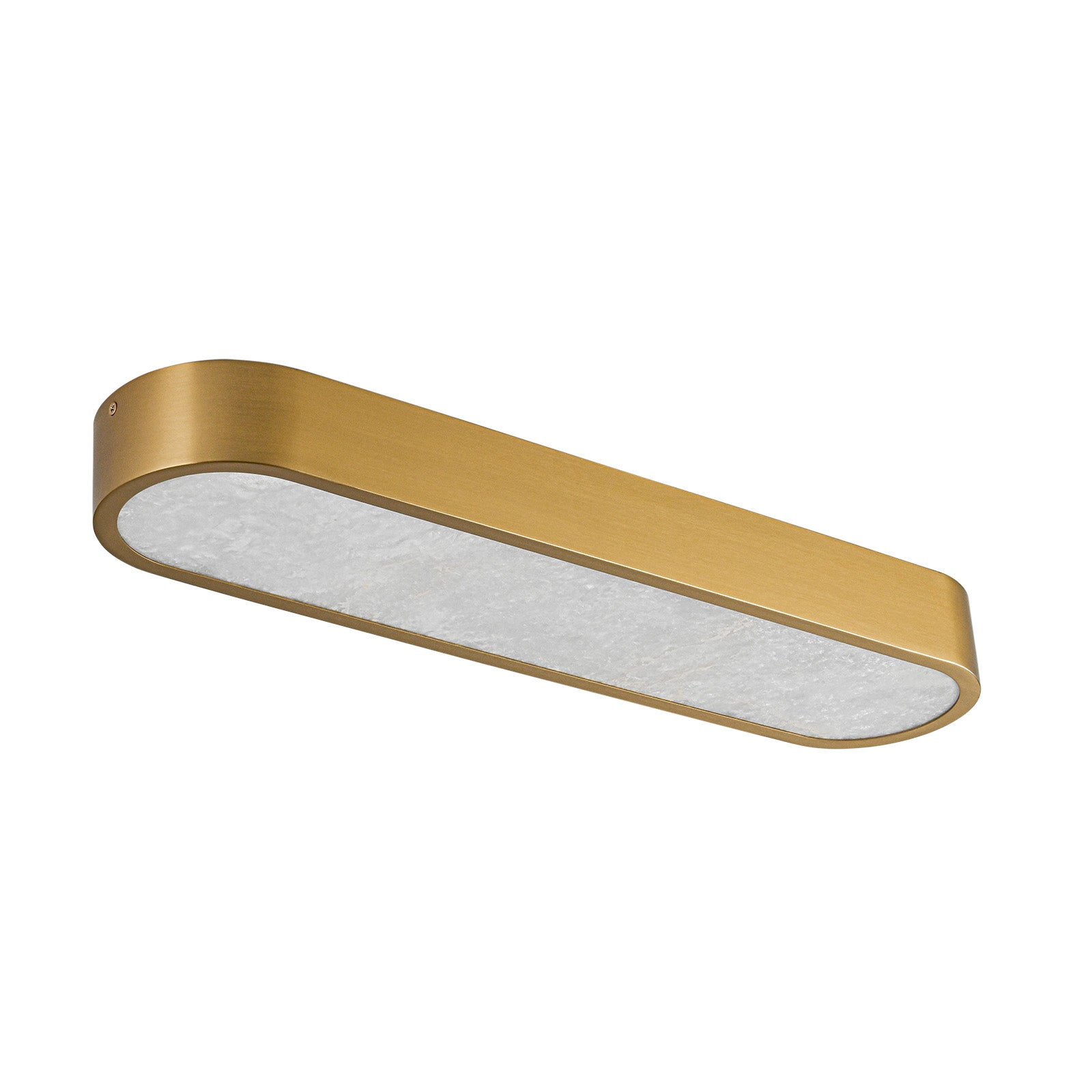 Glowlings 1-flammige, moderne 24" breite LED-Deckenleuchte aus Alabaster-Marmor