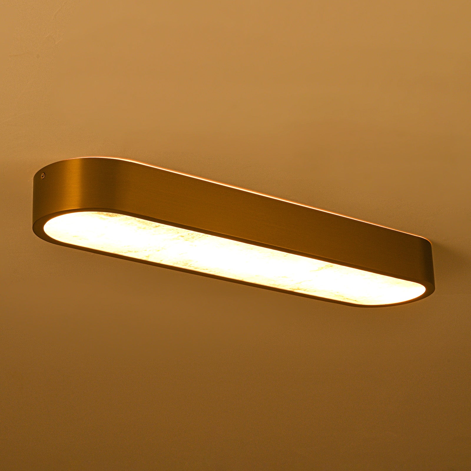 Glowlings 1-flammige, moderne 24" breite LED-Deckenleuchte aus Alabaster-Marmor