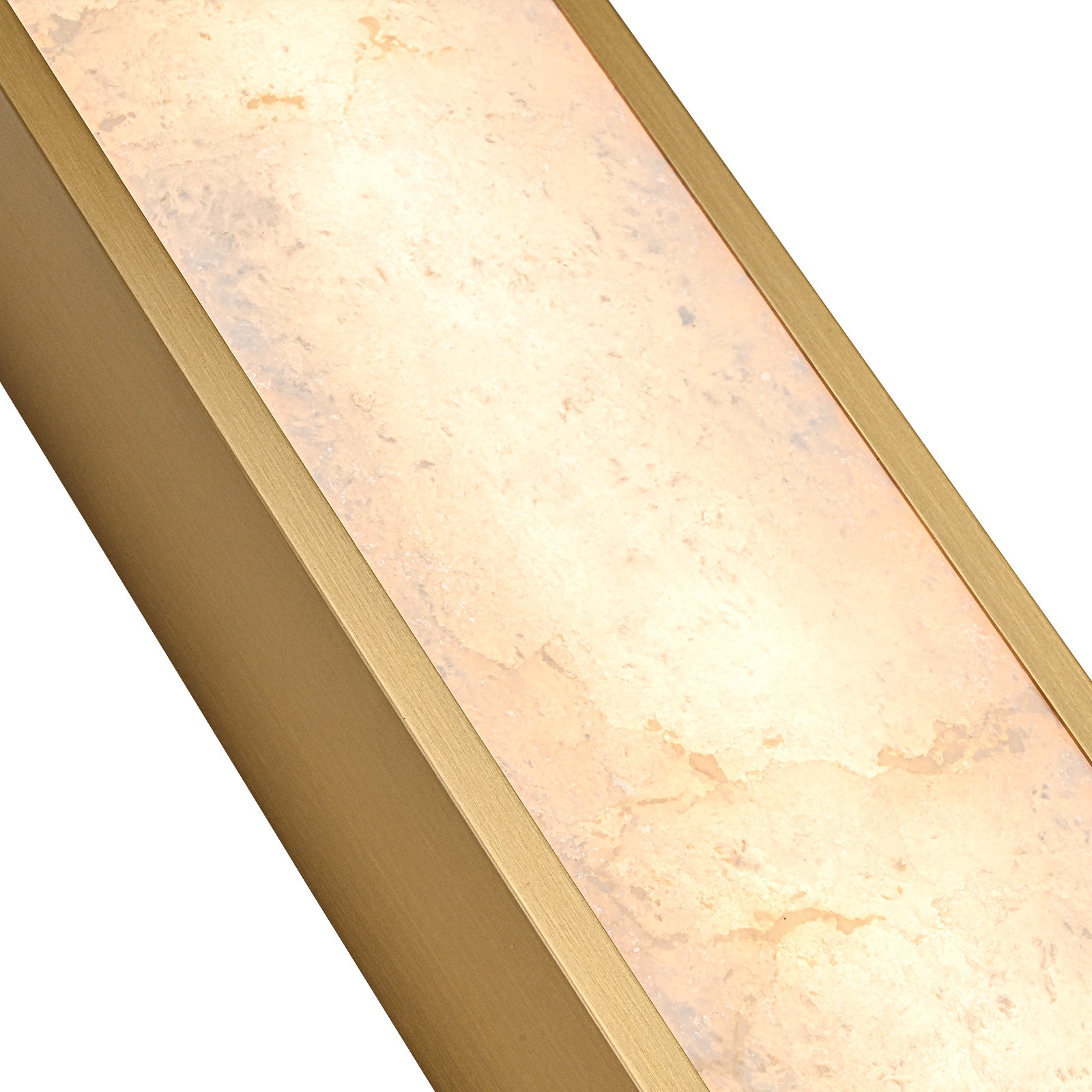 Glowlings 1-flammige, moderne 24" breite LED-Deckenleuchte aus Alabaster-Marmor