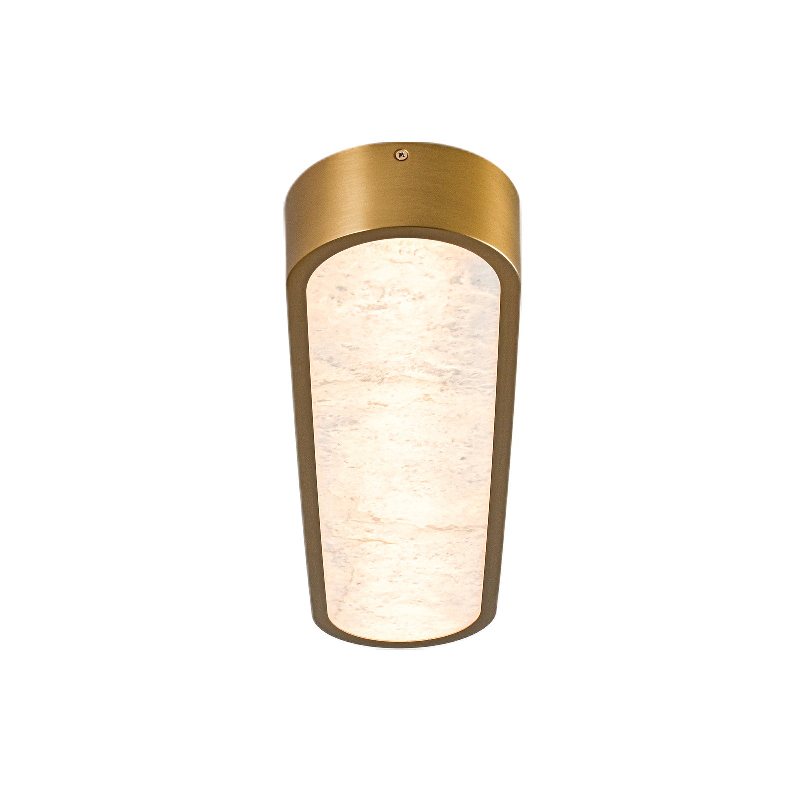 Glowlings 1-flammige, moderne 24" breite LED-Deckenleuchte aus Alabaster-Marmor