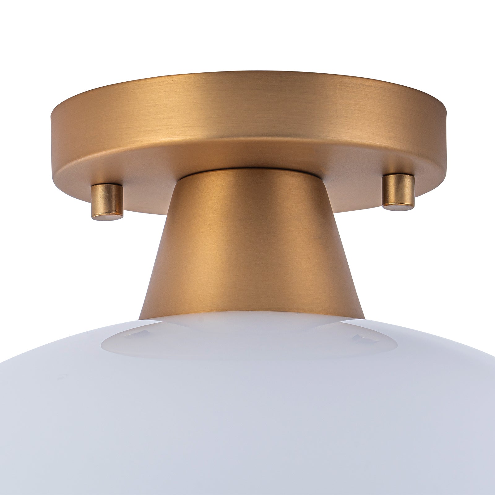 Glowlings 1-Light Modern Opal Glass Small Semi-Flush Mount Ceiling Light