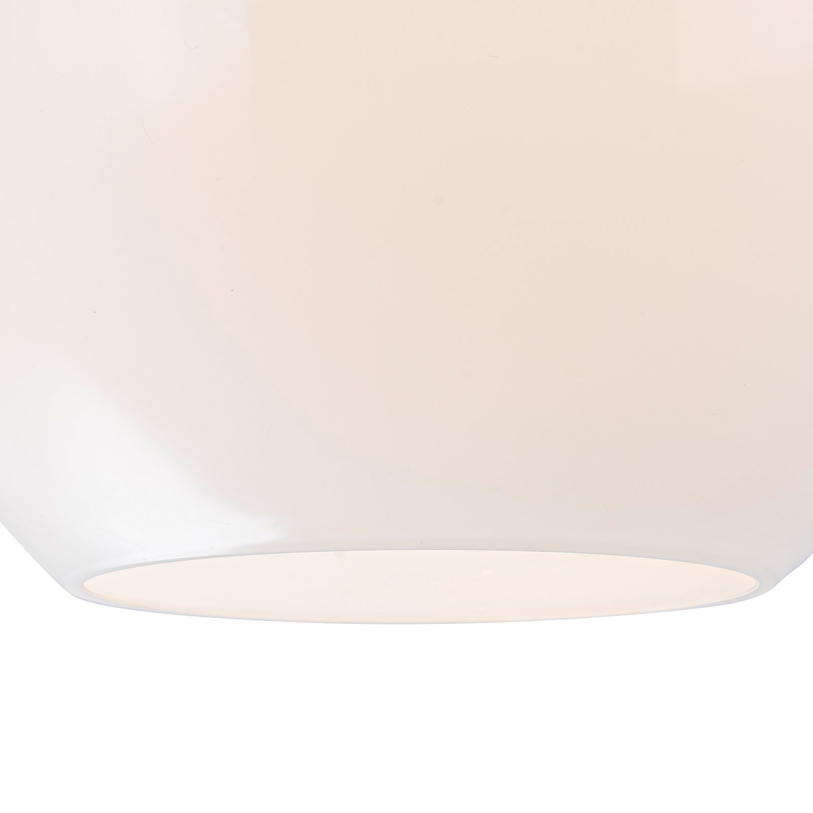 Glowlings 1-Light Modern Opal Glass Small Semi-Flush Mount Ceiling Light