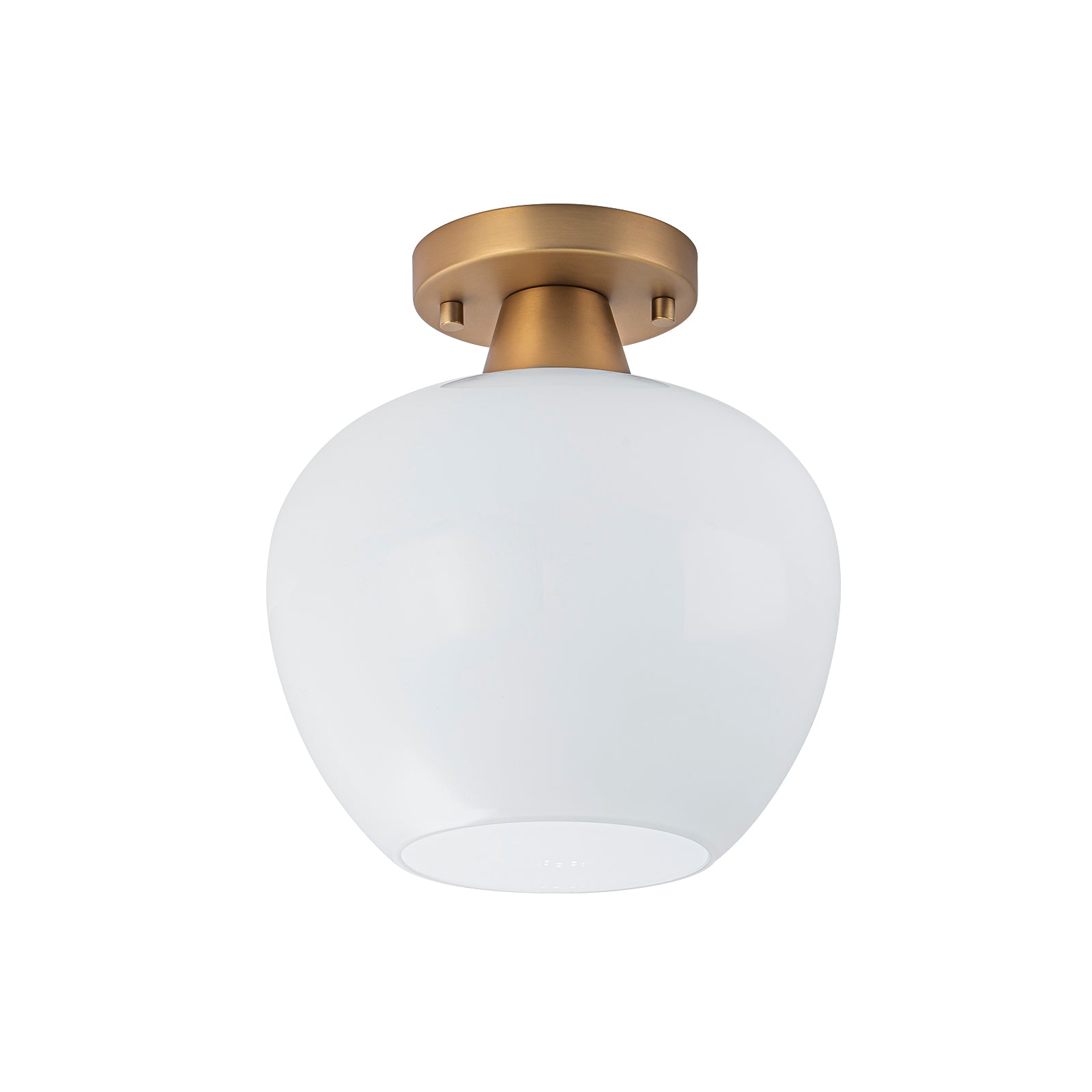 Glowlings 1-Light Modern Opal Glass Small Semi-Flush Mount Ceiling Light