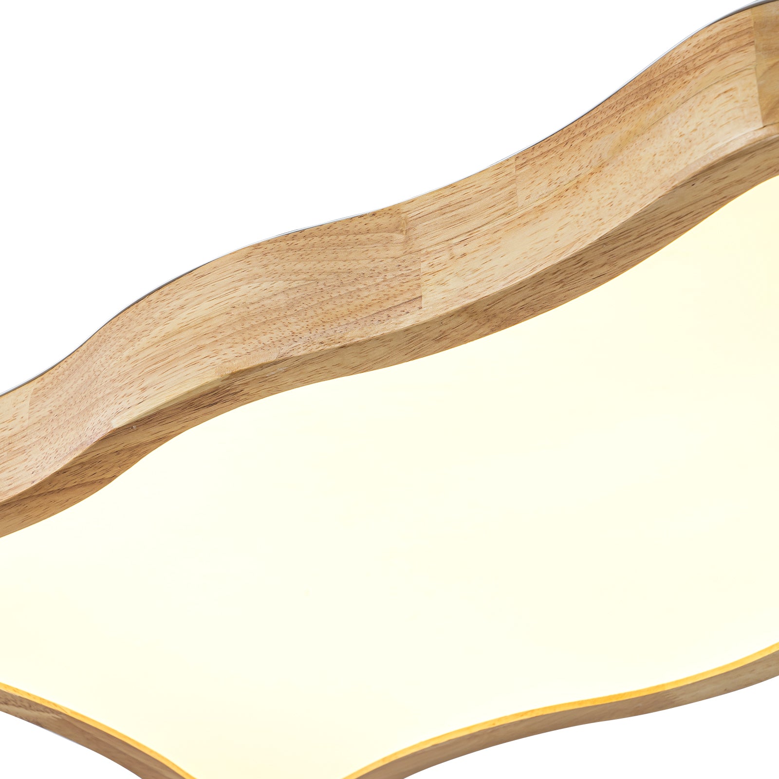 Glowlings 1-Light Modern 24"Wide Rectangle Organic Wood LED Flush Mount Ceiling Light