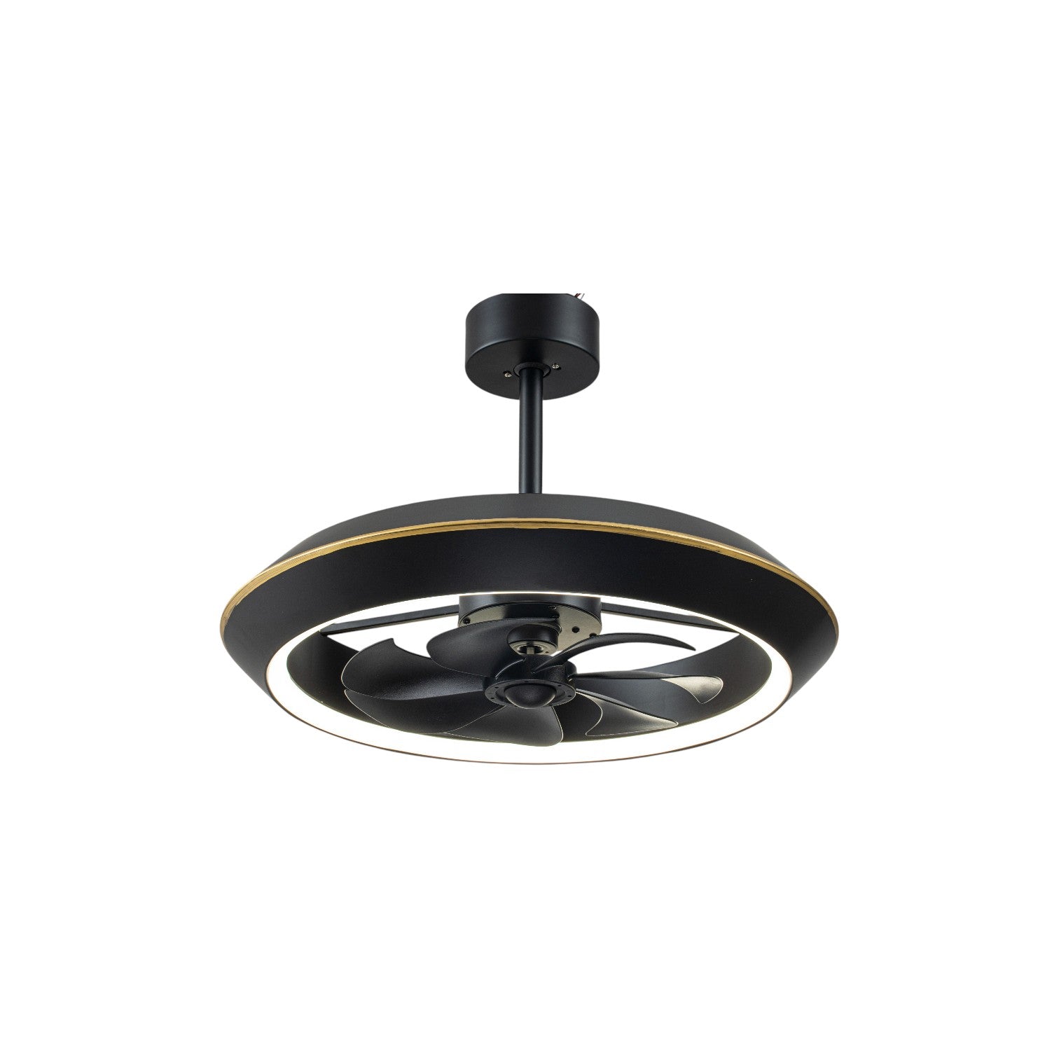 Glowlings 1-Light Modern Stepless Dimming Ring LED Ceiling Fan with Light Remote Control