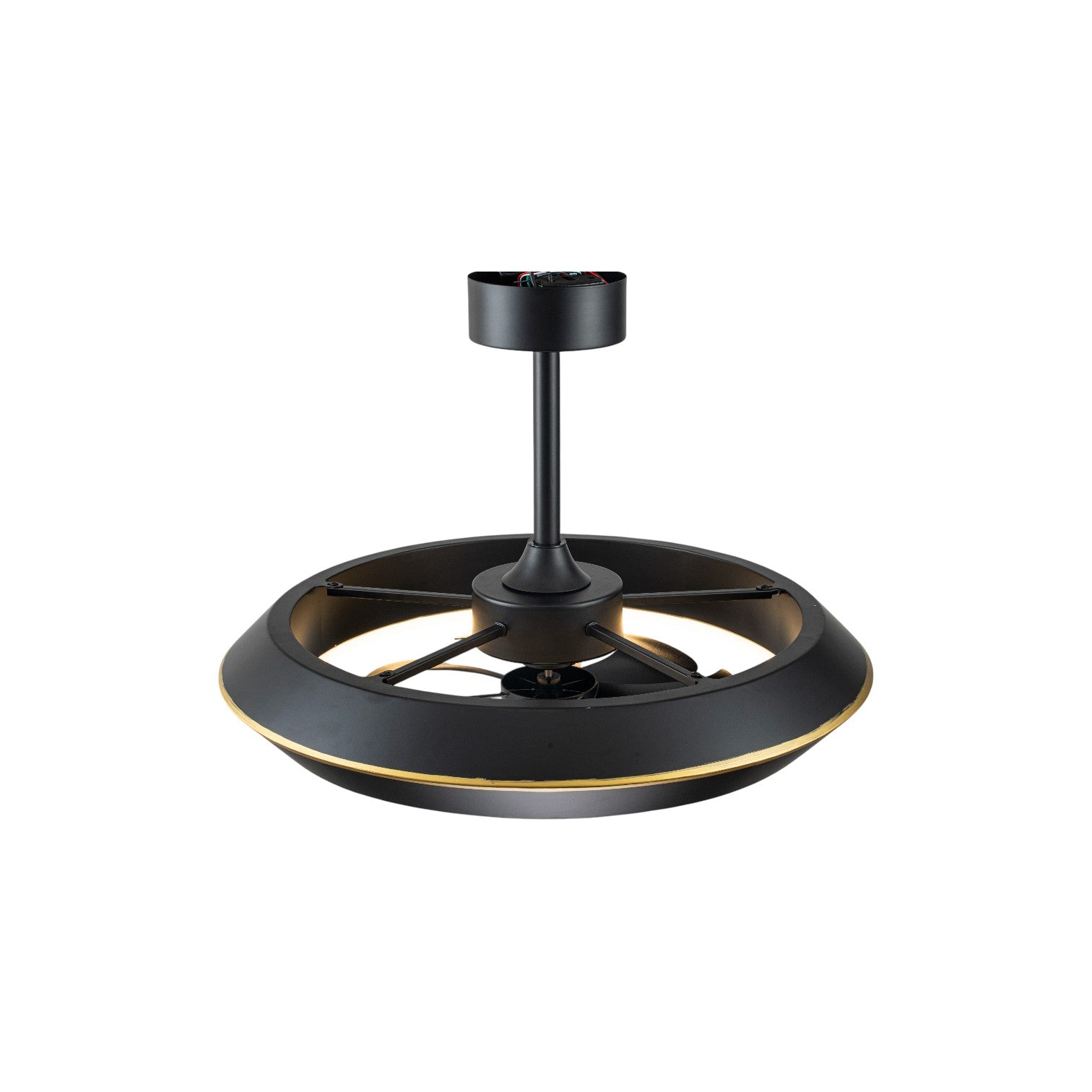 Glowlings 1-Light Modern Stepless Dimming Ring LED Ceiling Fan with Light Remote Control