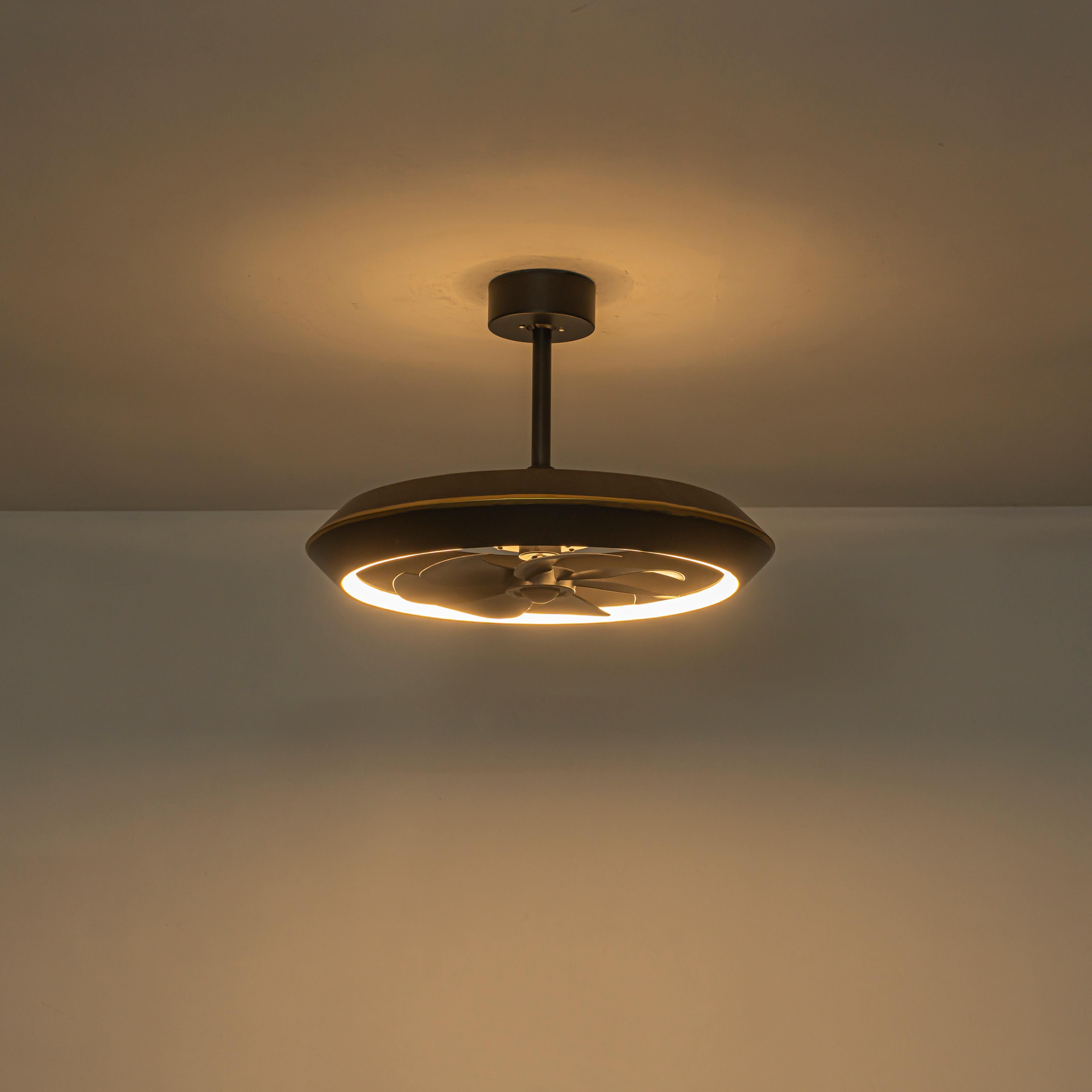 Glowlings 1-Light Modern Stepless Dimming Ring LED Ceiling Fan with Light Remote Control