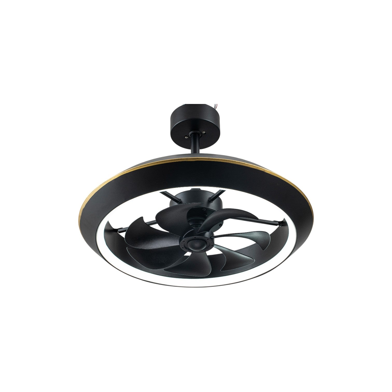 Glowlings 1-Light Modern Stepless Dimming Ring LED Ceiling Fan with Light Remote Control