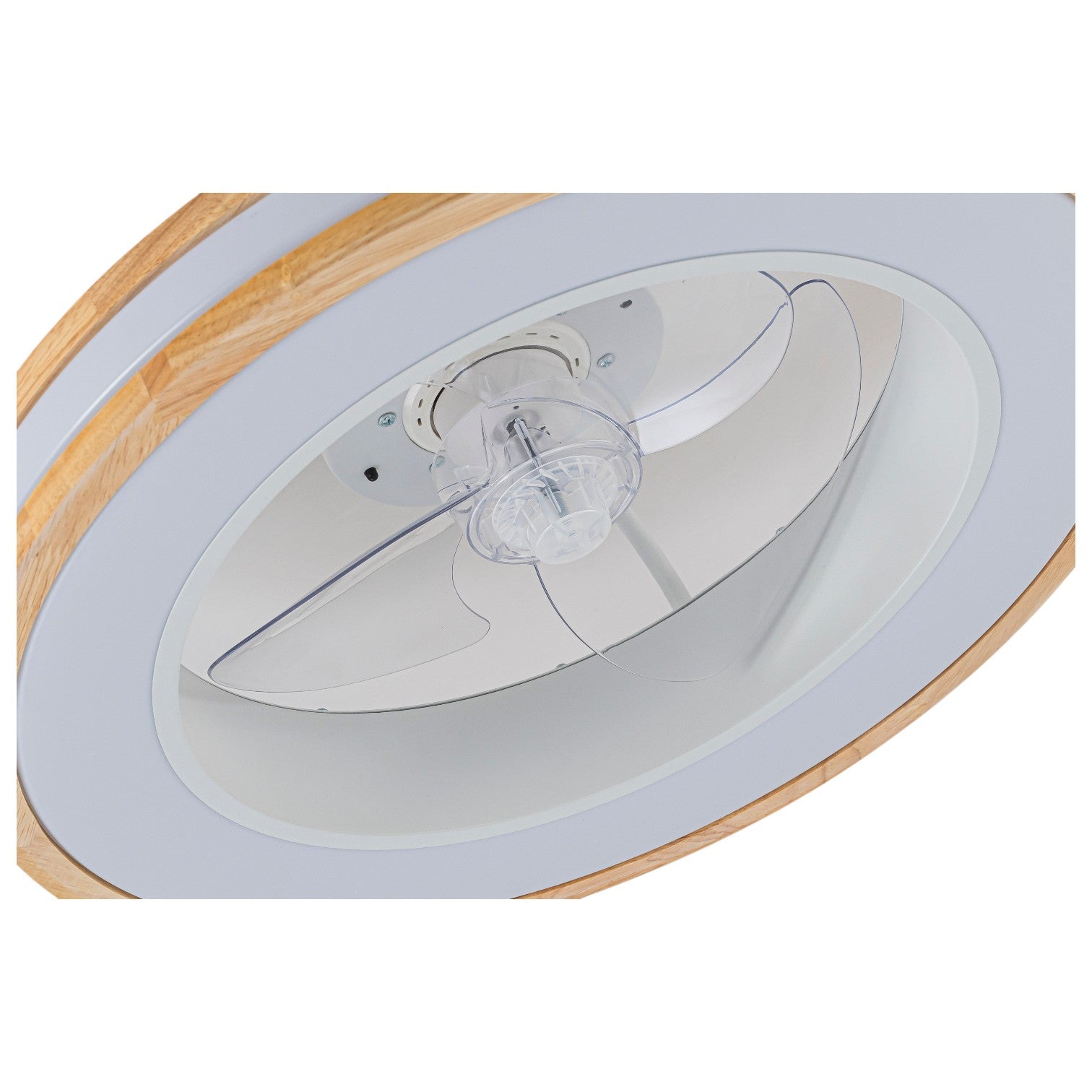 Glowlings 1-Light Natural Wood Grain Low Profile LED Ceiling Fan with Light Fandelier with Remote