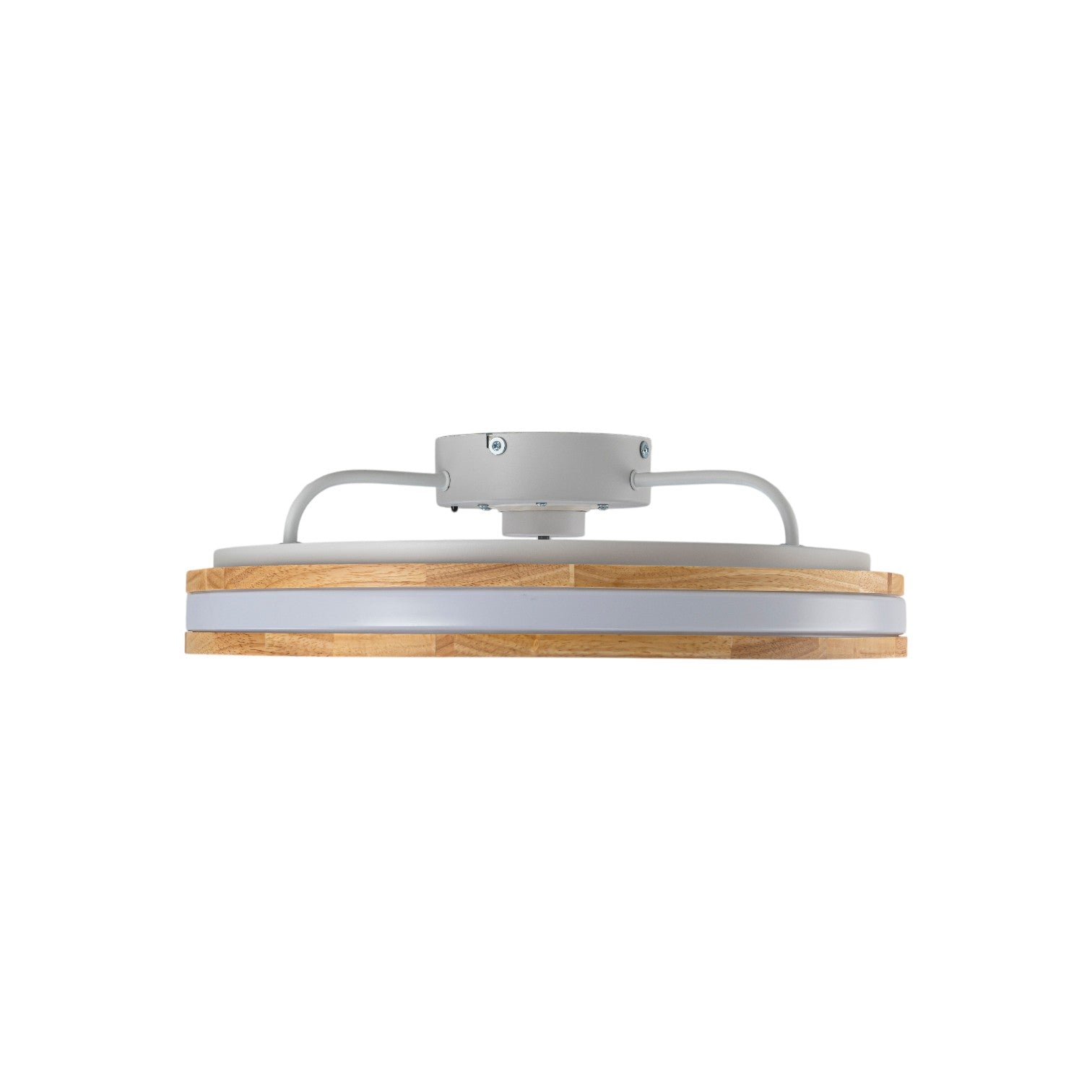 Glowlings 1-Light Natural Wood Grain Low Profile LED Ceiling Fan with Light Fandelier with Remote