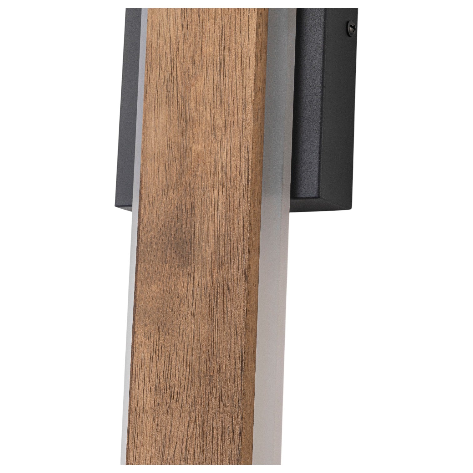 Glowlings 1-Light Organic Modern 36"High Wooden Walnut Finish Linear LED Wall Sconce
