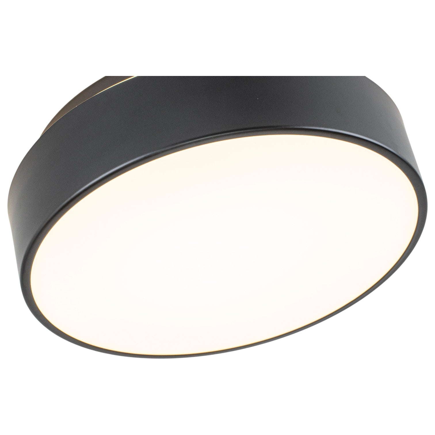Glowlings 1-Light Modern 11"Wide Black/Warm Satin Gold Round Opal Glass LED Flush Mount with 5-CCT Selectable Switch