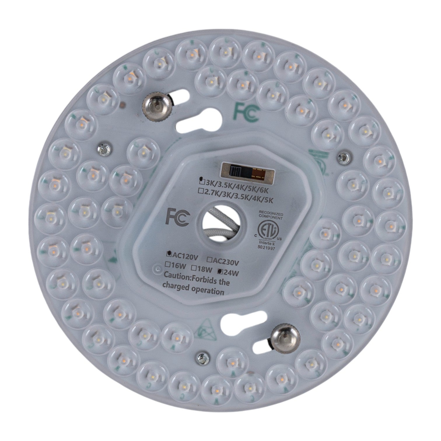 Glowlings 1-Light Modern 11"Wide Round Opal Glass LED Flush Mount with 5-CCT Selectable Switch